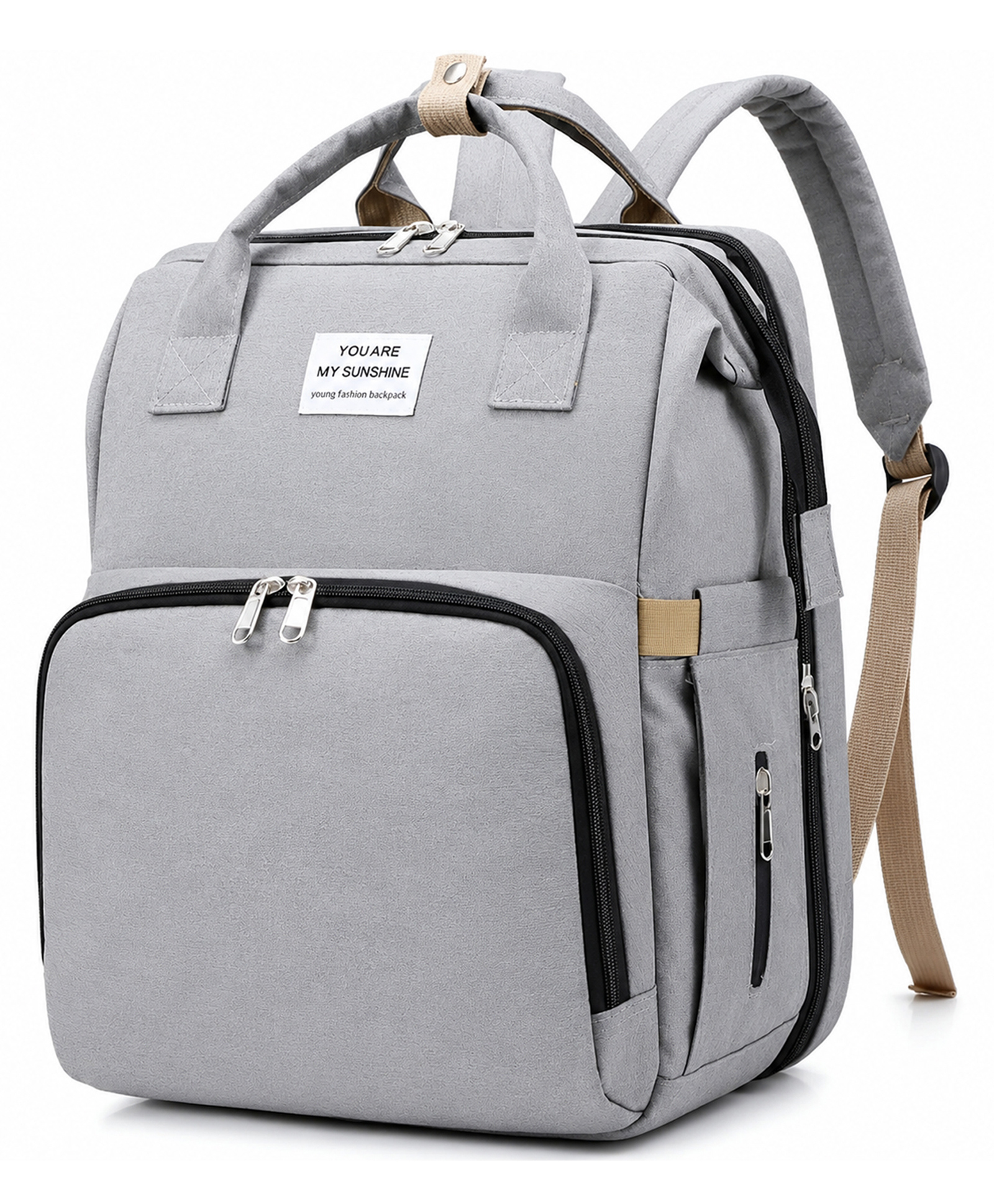 FunBun Motherly Crown Dual Tone Diaper Backpack for Mothers: Maternity Bag for Newborn, Multifunction Travel Backpack Maternity Baby Changing Bags-image-1
