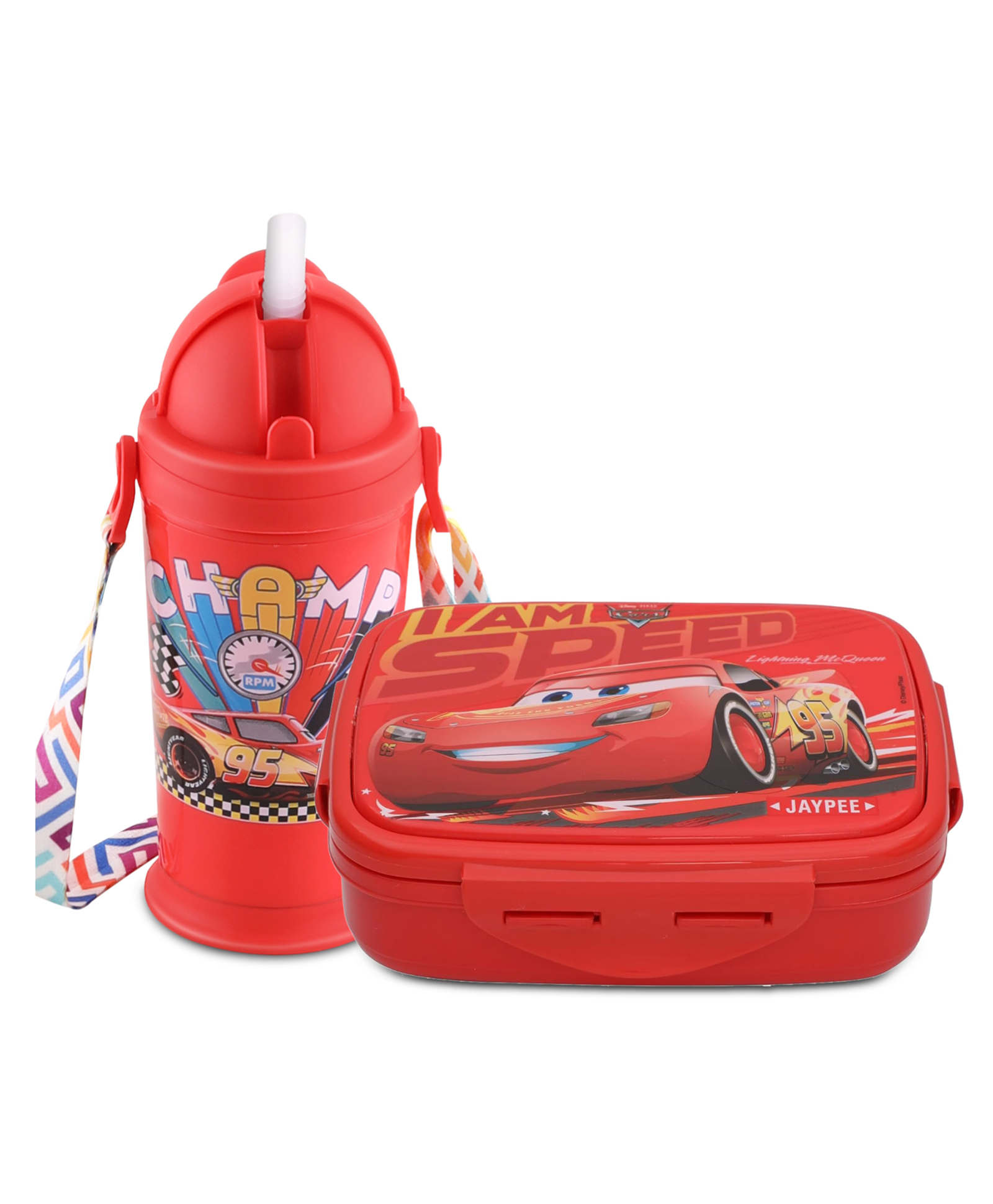 Jaypee Crimson PU Insulated 400 ml Lunch Box & 270ml Stainless Steel Sipper Combo for Kids, Cartoon Printed, Leak Proof & BPA Free, Red-picture-42