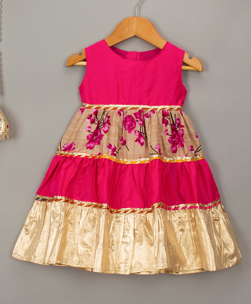 pink and gold dress 12 months