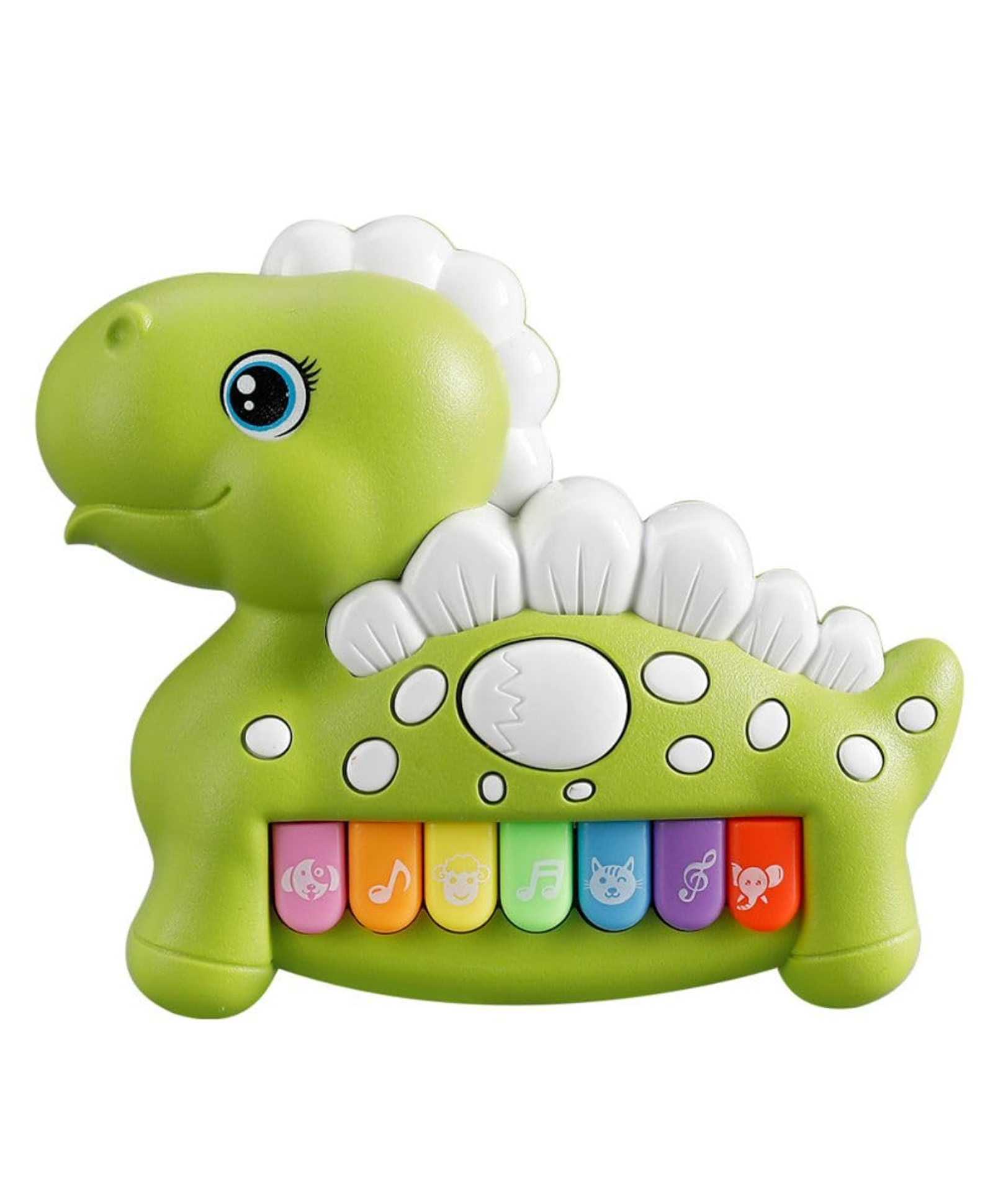 FunBlast Dinosaur Theme Piano Musical Keyboard Toys with Lights for Kids Pack of 1 (Green)-image-14