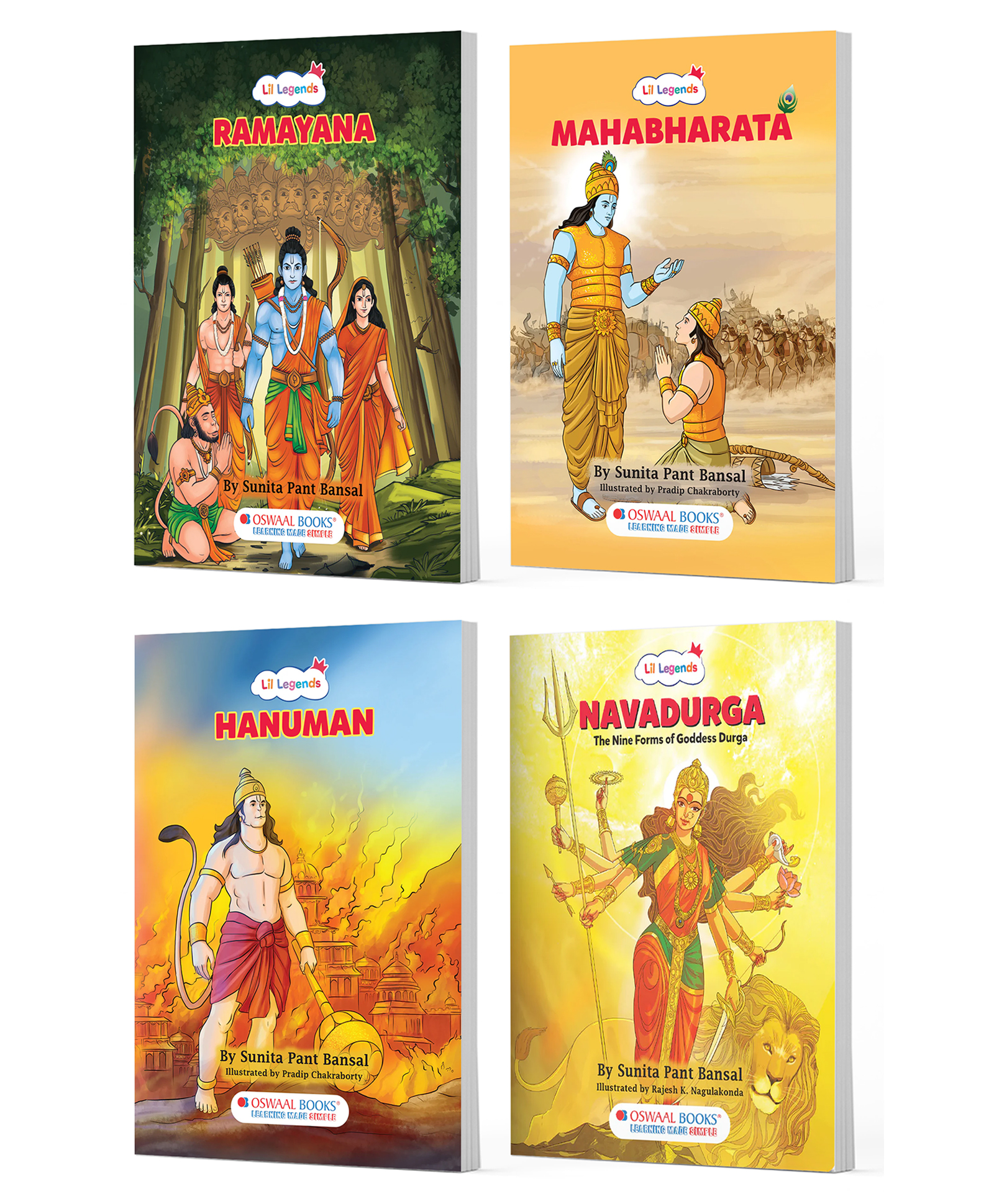OSWAAL BOOKS Mythological Tales Blessings of Gods Books for Kids | Ramayan, Mahabharat, Navadurga & Hanuman | Set of 4 | Knowledge, Prosperity, Moral Values, Cultural Learning | Ages 7+-image-20