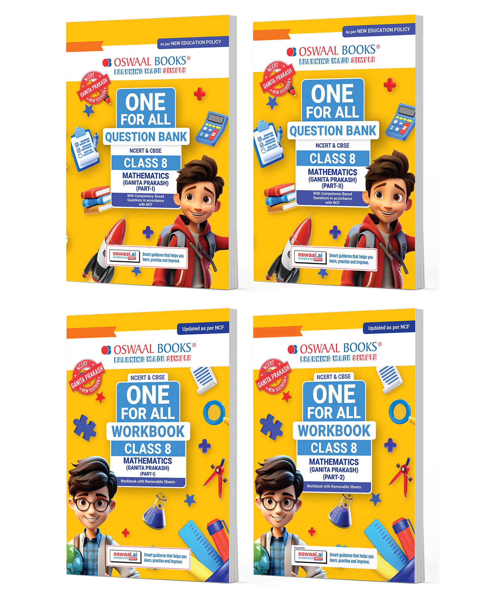 OSWAAL BOOKS One For All Question Bank + One For All Workbook (NCERT & CBSE) Mathematics Part-1 & Part-2 Class 8 (Set of 4 Books) | Updated As Per NCF For Latest Exam-picture-21