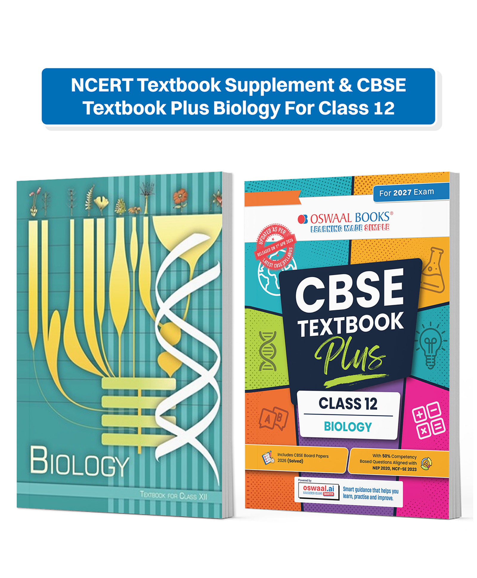 Oswaal Books NCERT Textbook Supplement & CBSE Textbook Plus Biology For Class 12 | Competency Focused Questions | Concept Clarity, Mind Maps | Set Of 2 (For 2027 Exam)-image-14