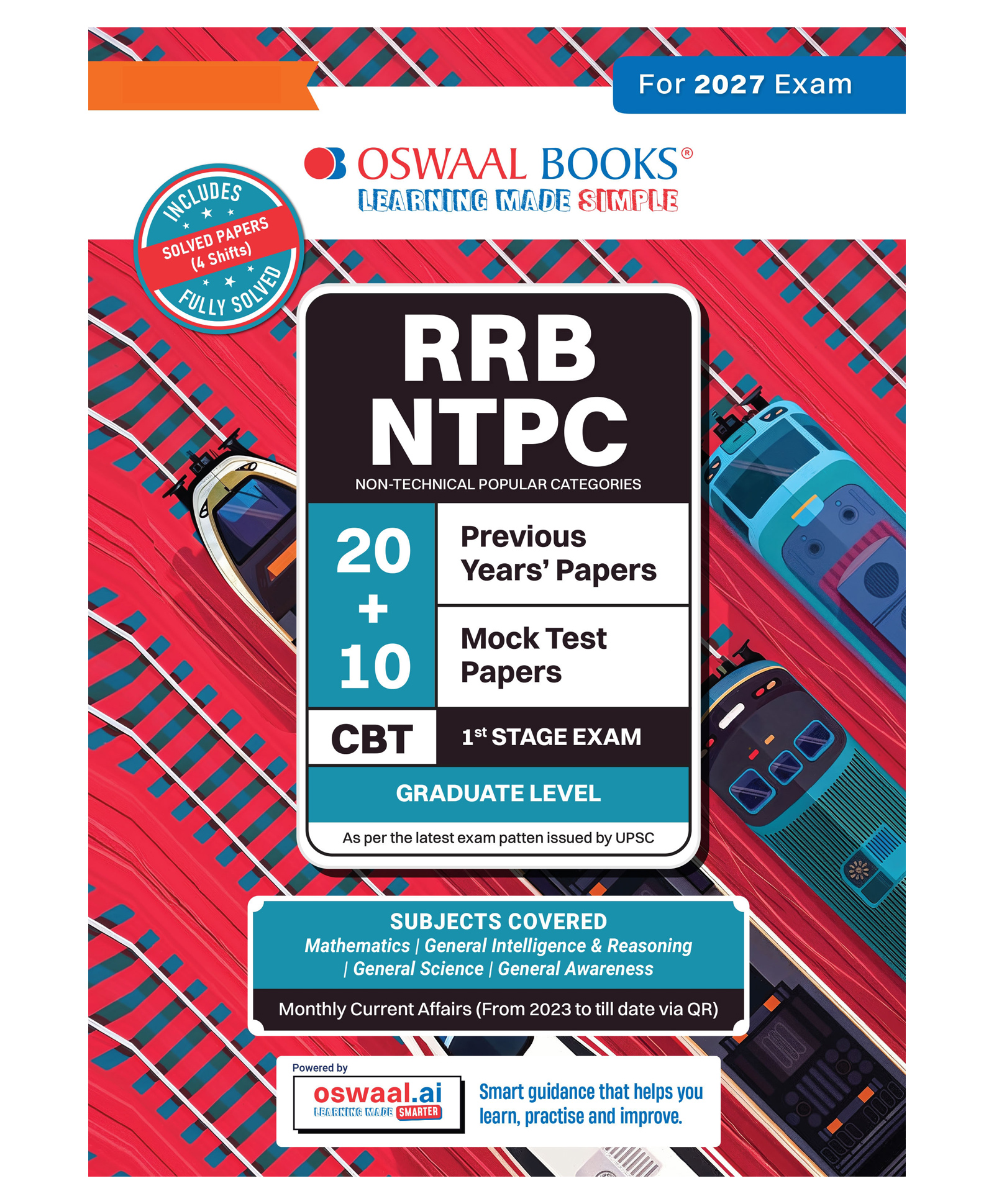 OSWAAL BOOKS RRB NTPC (2016-2026) | 20 Previous Years' Solved Papers Year-wise |10 Mock Test Papers | Includes March 2026 Papers |CBT I |With Oswaal AI | For 2027 Exam-image-17
