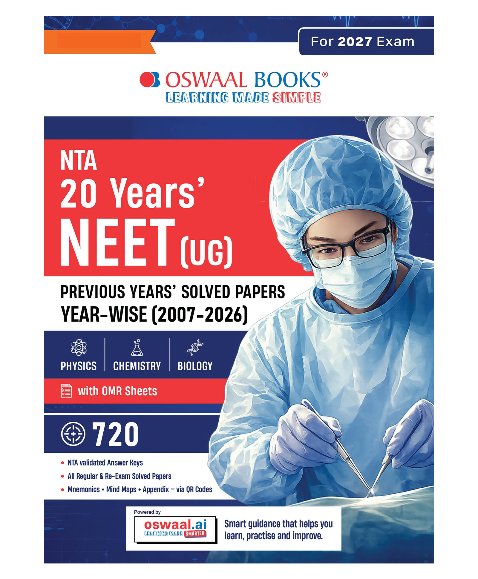 OSWAAL BOOKS NTA NEET (UG) 20 Previous Years' Solved Papers |Year-wise (2007-2026) |Including all Re-exam papers| Physics|Chemistry| Biology |3rd May 2026 Paper- Fully Solved |With Oswaal AI-image-28