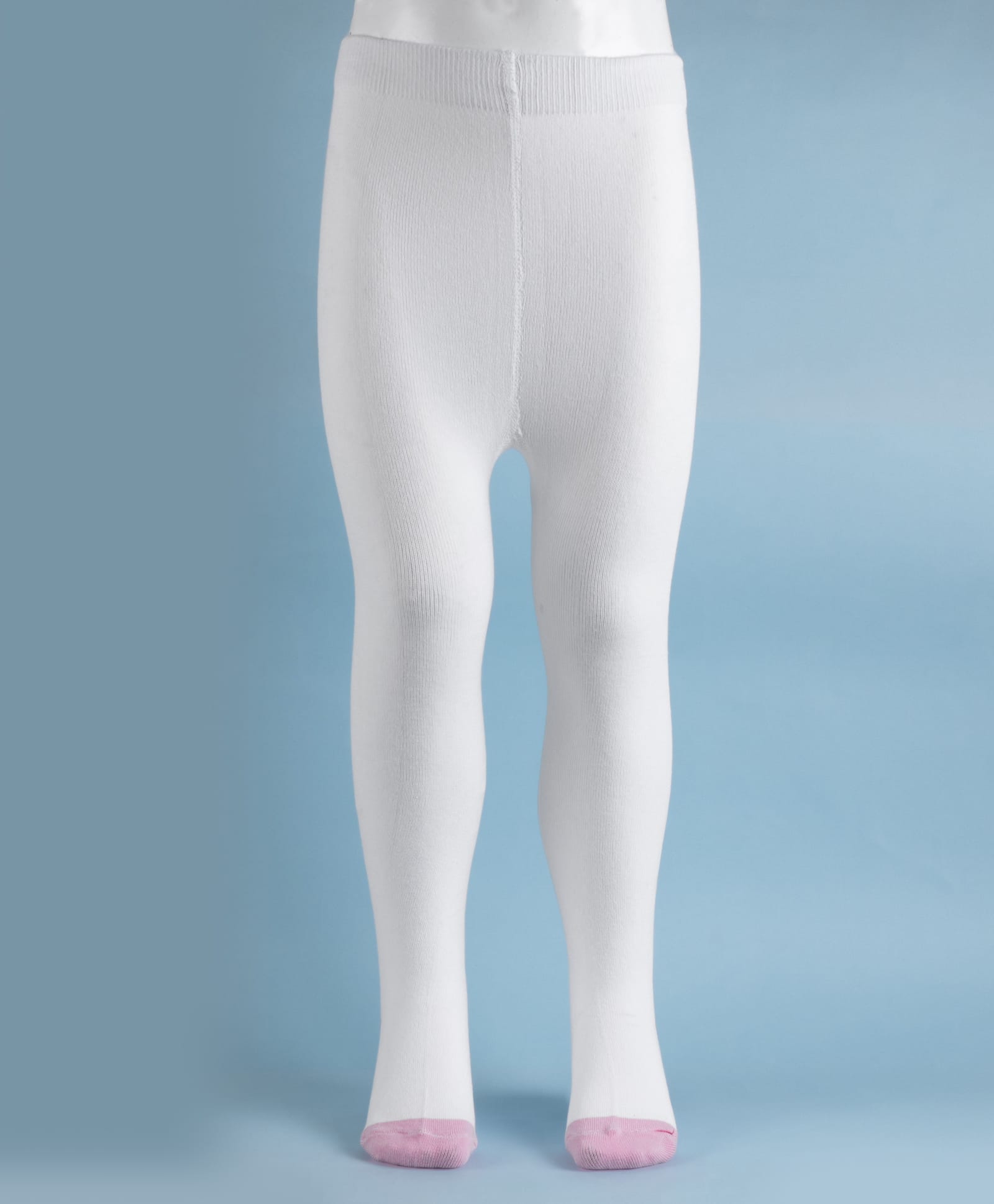 Cute Walk by Babyhug Cotton Knit Full Length Solid Anti-Bacterial Tights - White-image-6