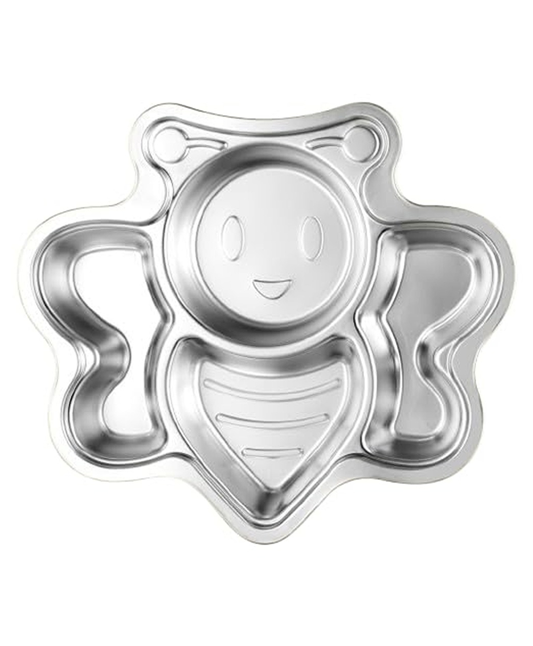 Happy Hues Bee Shaped Premium 304 Stainless Steel 4-Compartment Divided Meal Plate for Kids Unbreakable, Rust-Resistant & Fun Cartoon Design for Hassle-Free, Healthy Eating-image-28