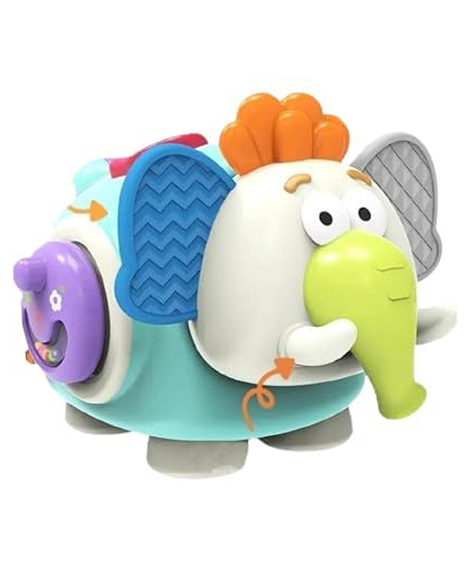 Happy Hues 6-in-1 Educational Activity Interactive Elephant Sensory Activity Toy for Babies Montessori Sensory Busy Board Ideal Gift for Boys & Girls 18+ Months-image-37