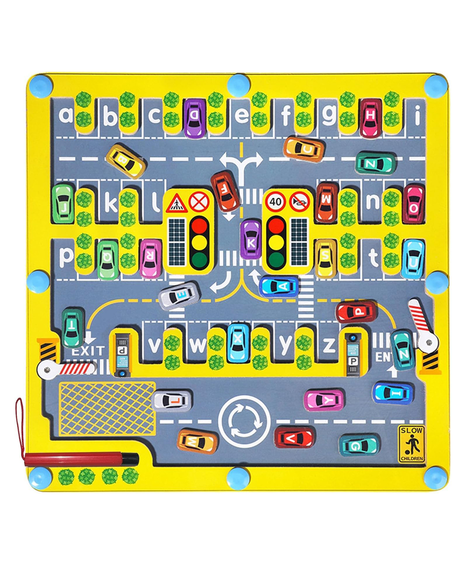 Happy Hues Magnetic Alphabet Car Maze Puzzle-Fine Motor Skill Games- Preschool Learning Activities, Travel Toys for Kids-image-36