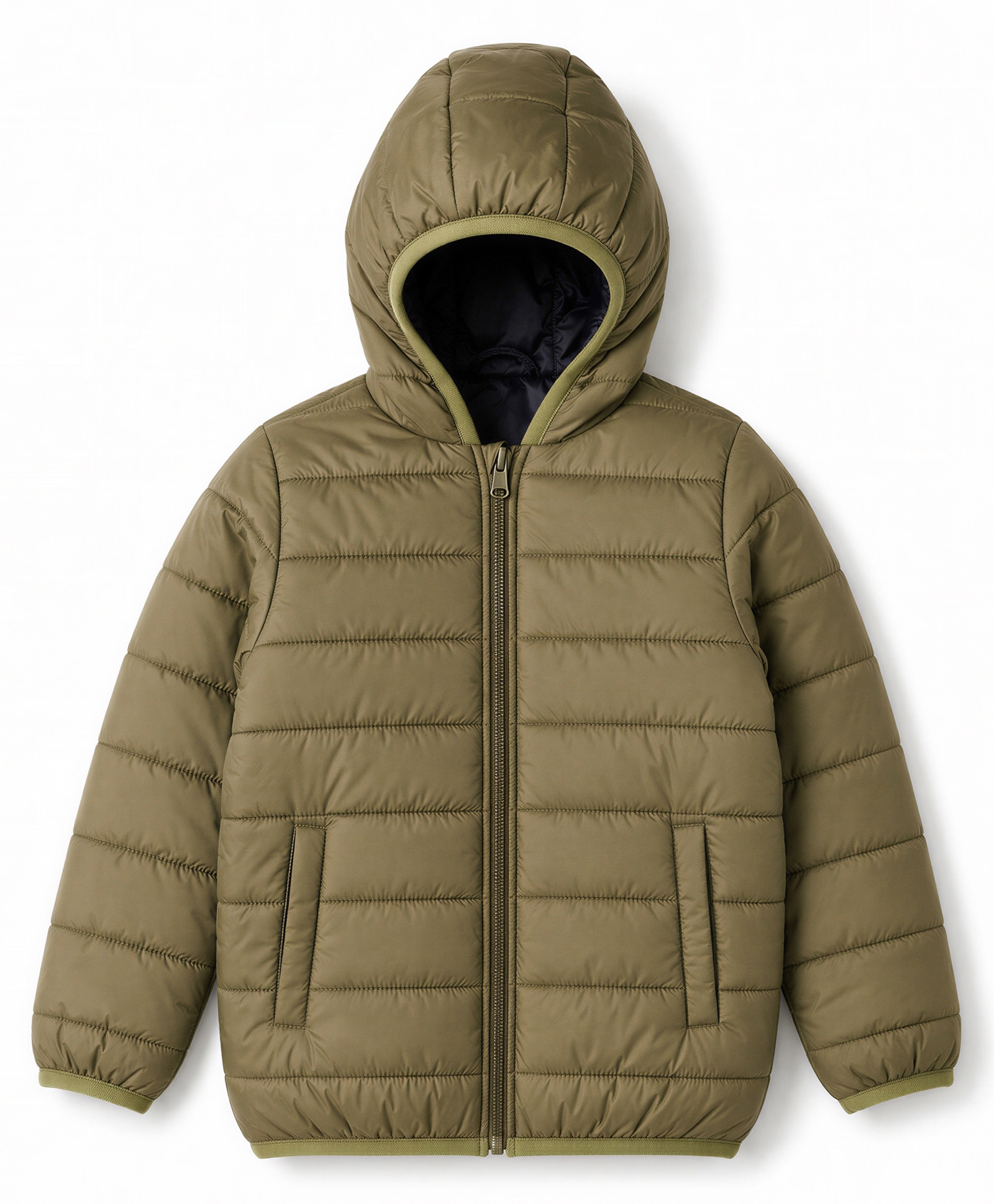 Babyhug Woven Reversible Hooded Jackets with Full Sleeves - Light Brown-image-27