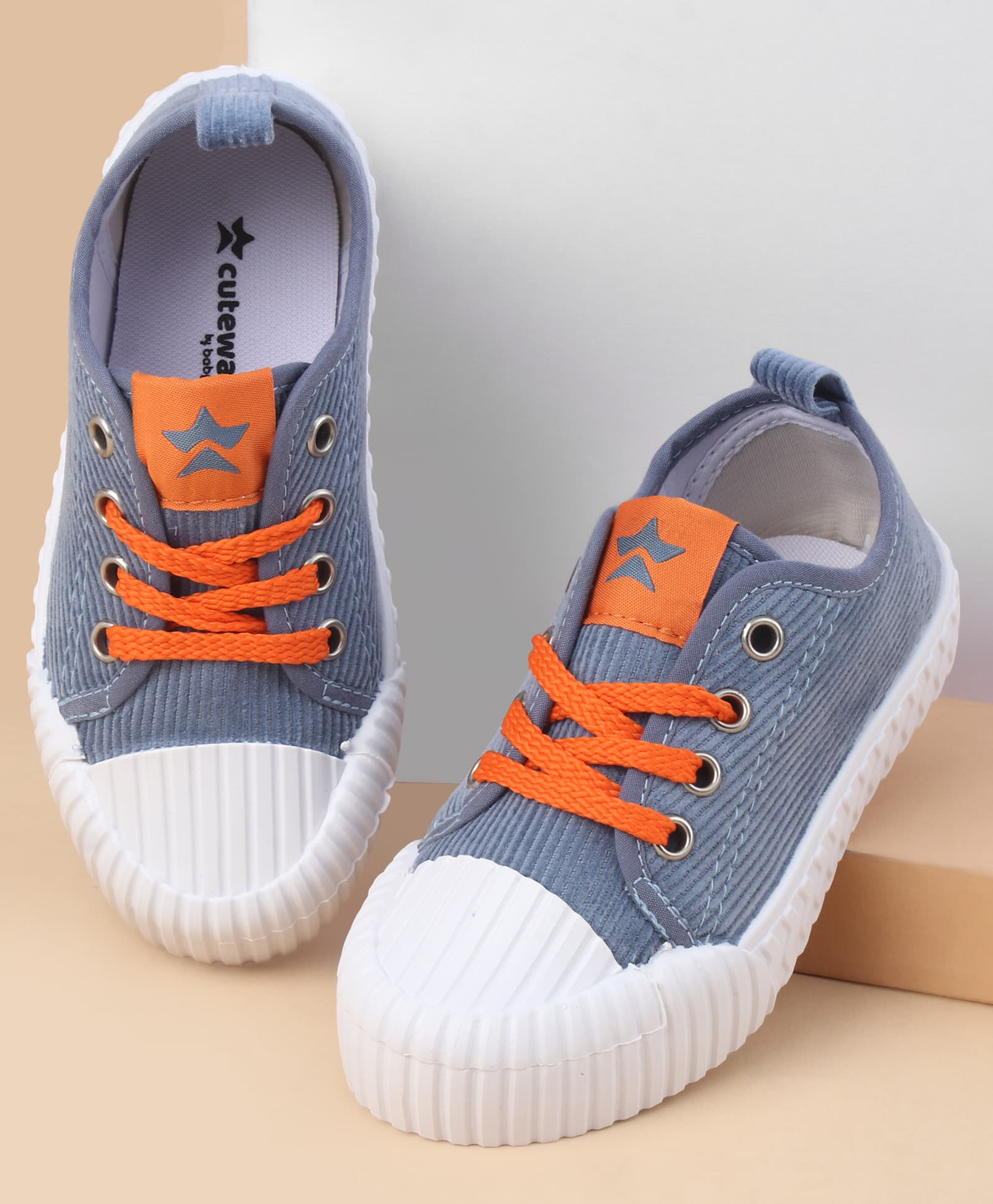 Cute Walk by Babyhug Lace Up Closure Solid Casual Shoes - Teal Blue-image-6