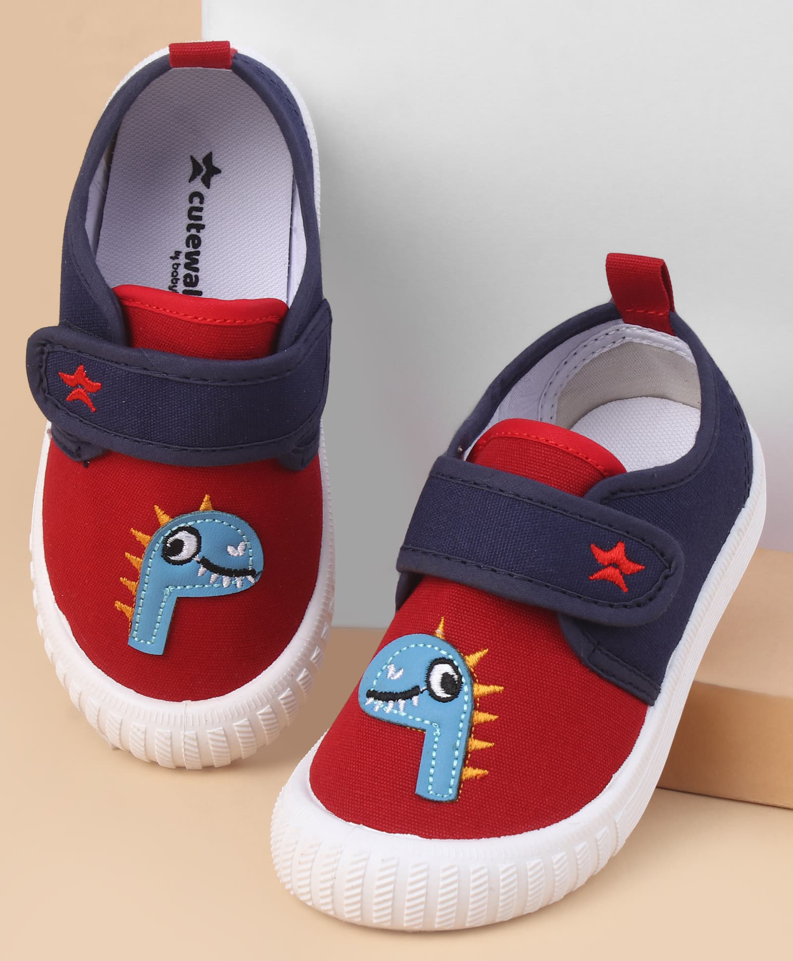 Cute Walk by Babyhug Velcro Closure Casual Shoes With Dino Print - Blue-picture-14