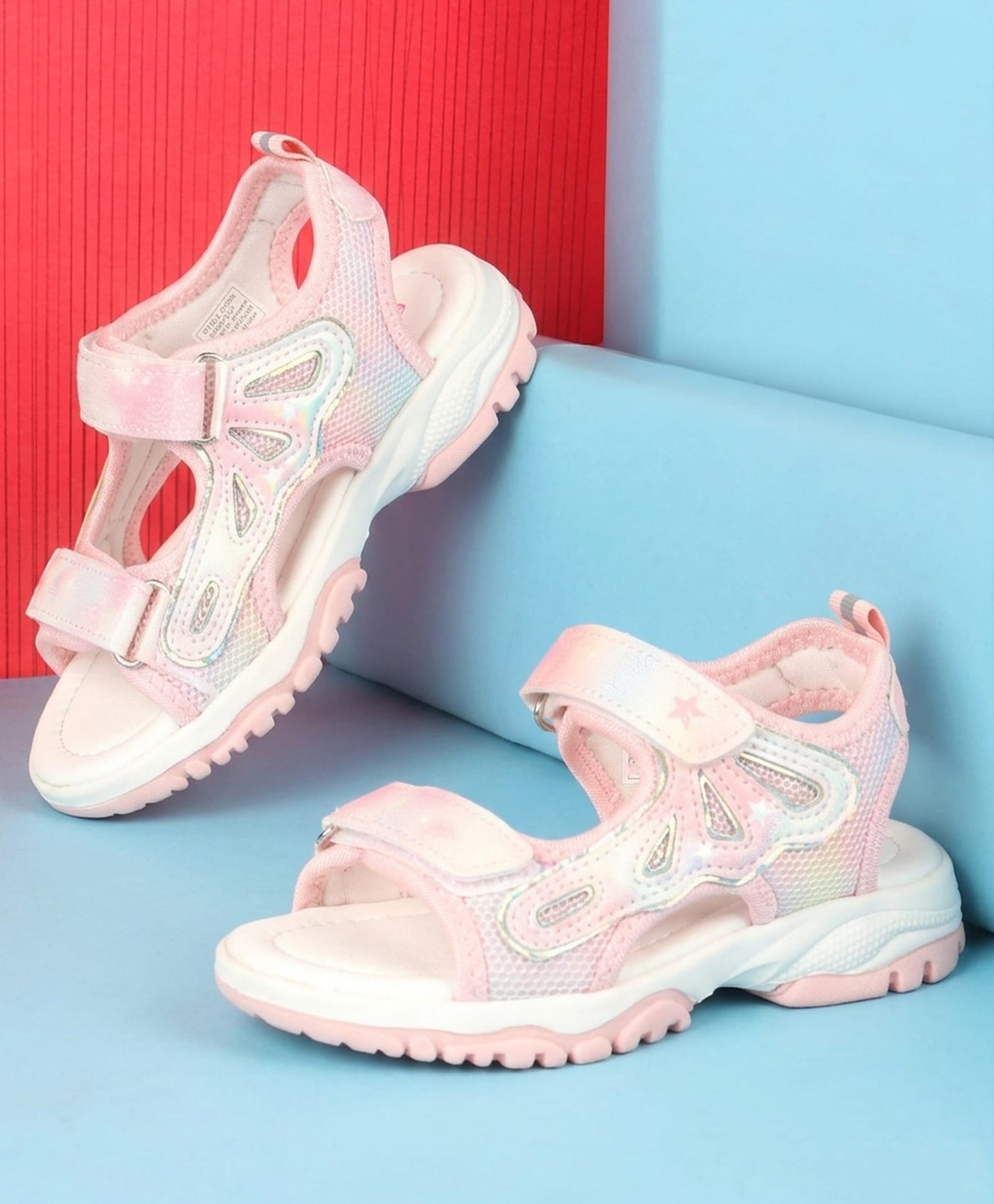 Cute Walk by Babyhug Velcro Closure Solid Sandal - Pink-picture-17