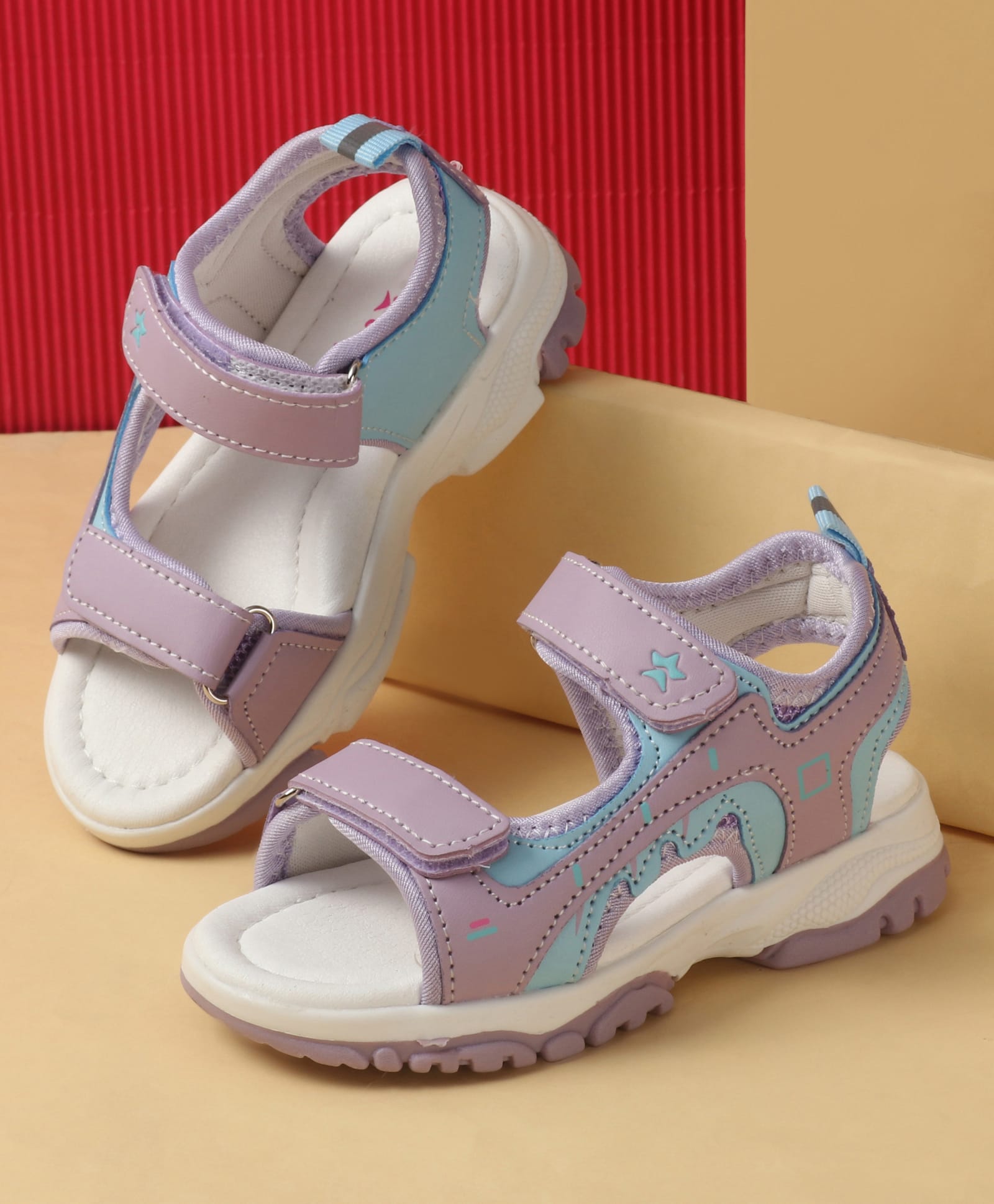 Cute Walk by Babyhug Velcro Closure Solid Sandal - Purple-picture-20