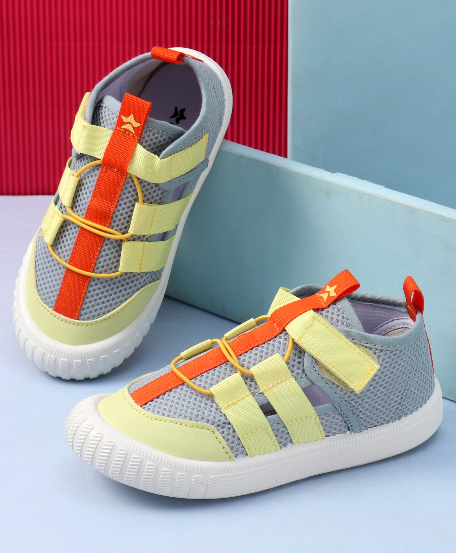 Cute Walk by Babyhug Velcro Closure Sandal With Lace Detailing - Yellow-picture-28