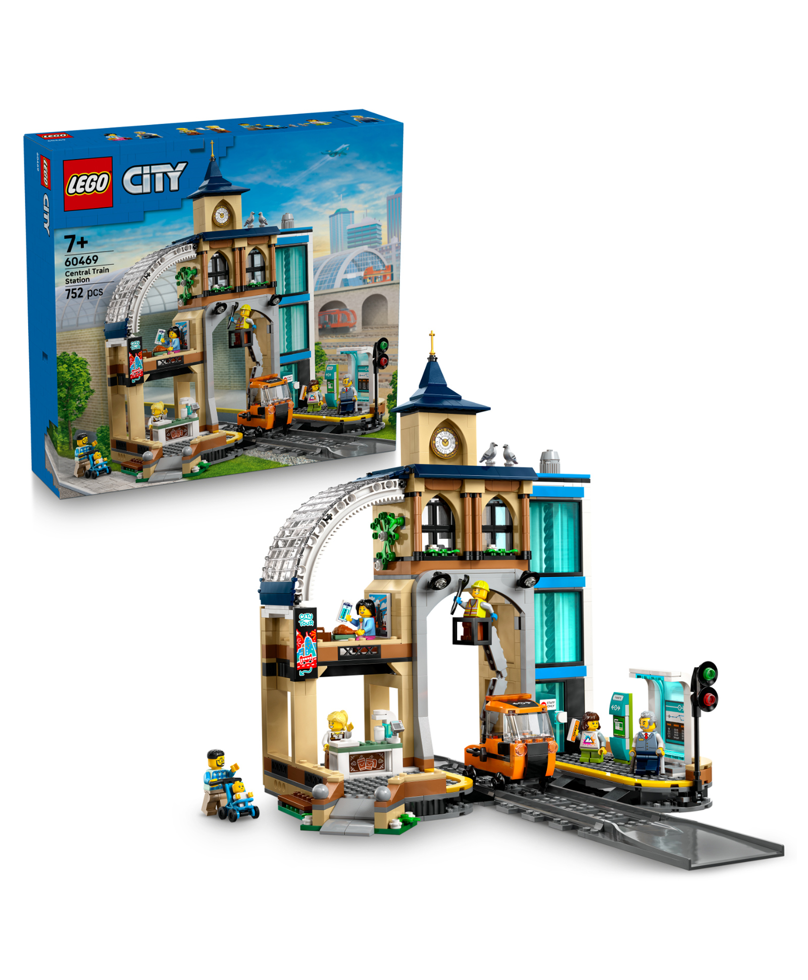 LEGO City Central Train Station Set for Fans of Construction Toys 752 pieces-60469-picture-16