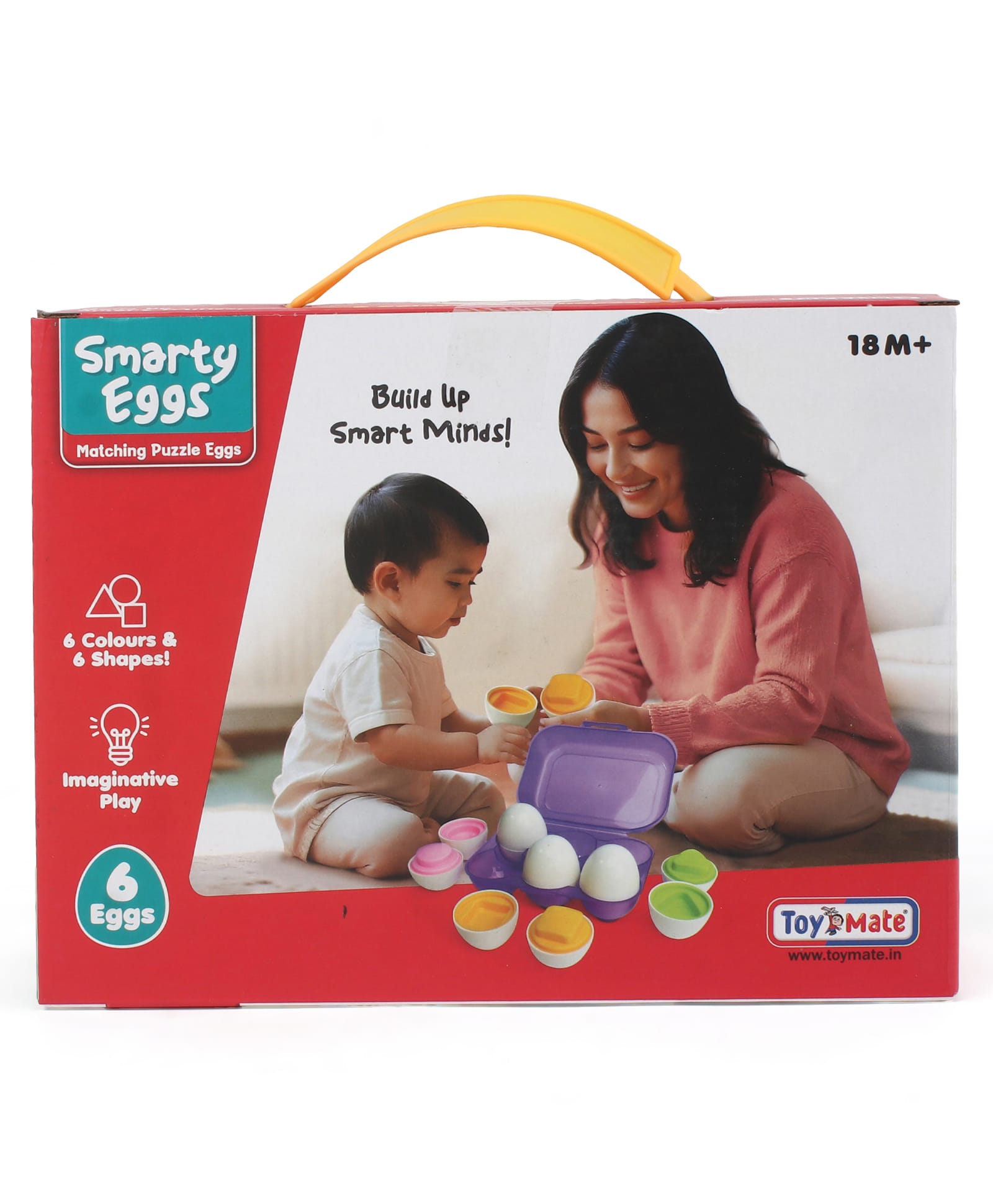 TOYMATE Smarty Eggs Matching Puzzle Set for Toddlers | Shape & Color Matching Learning Toy with Storage Case - Multicolor-picture-15