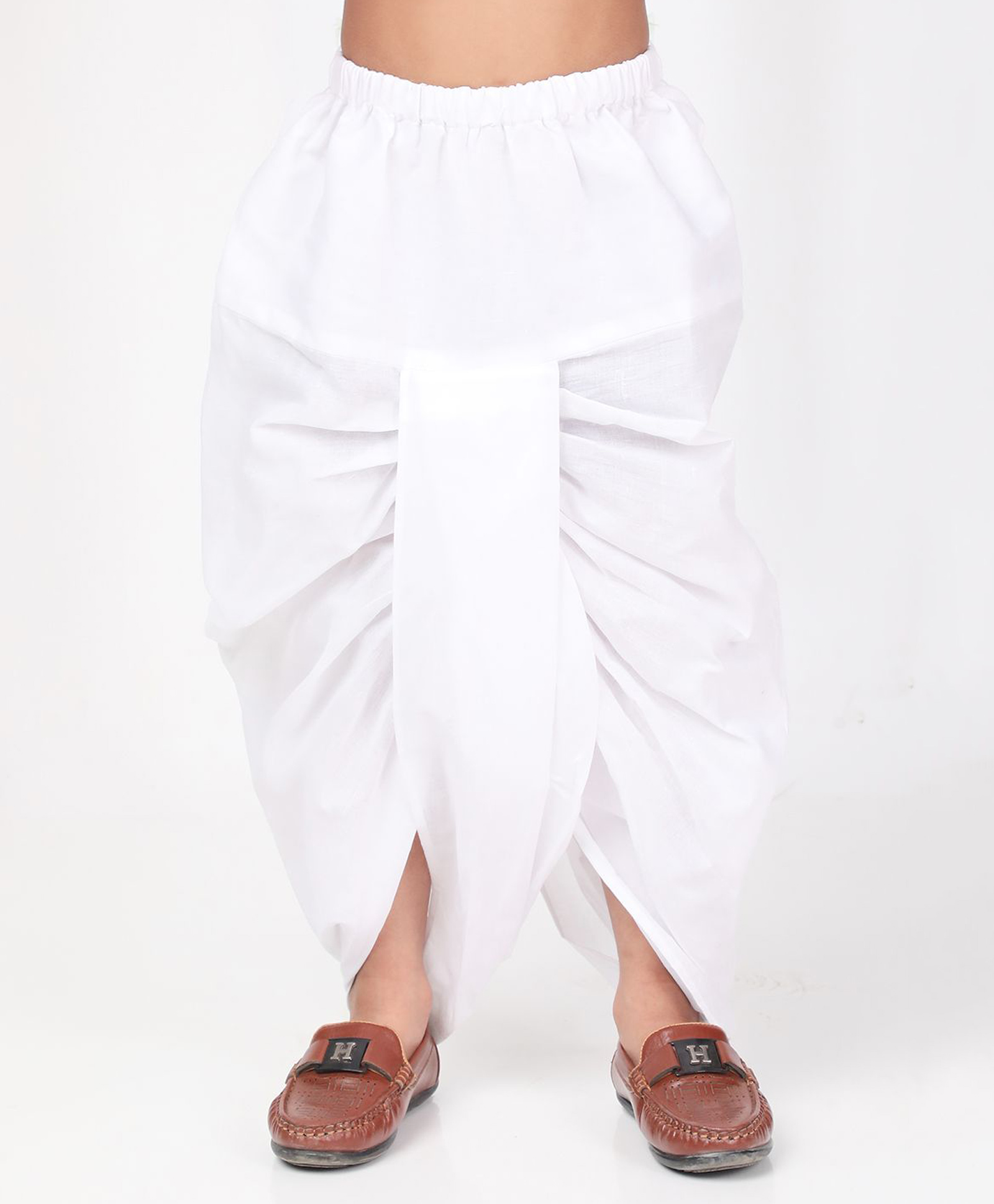 KID1 Woven Solid Color Dhoti - White-picture-40