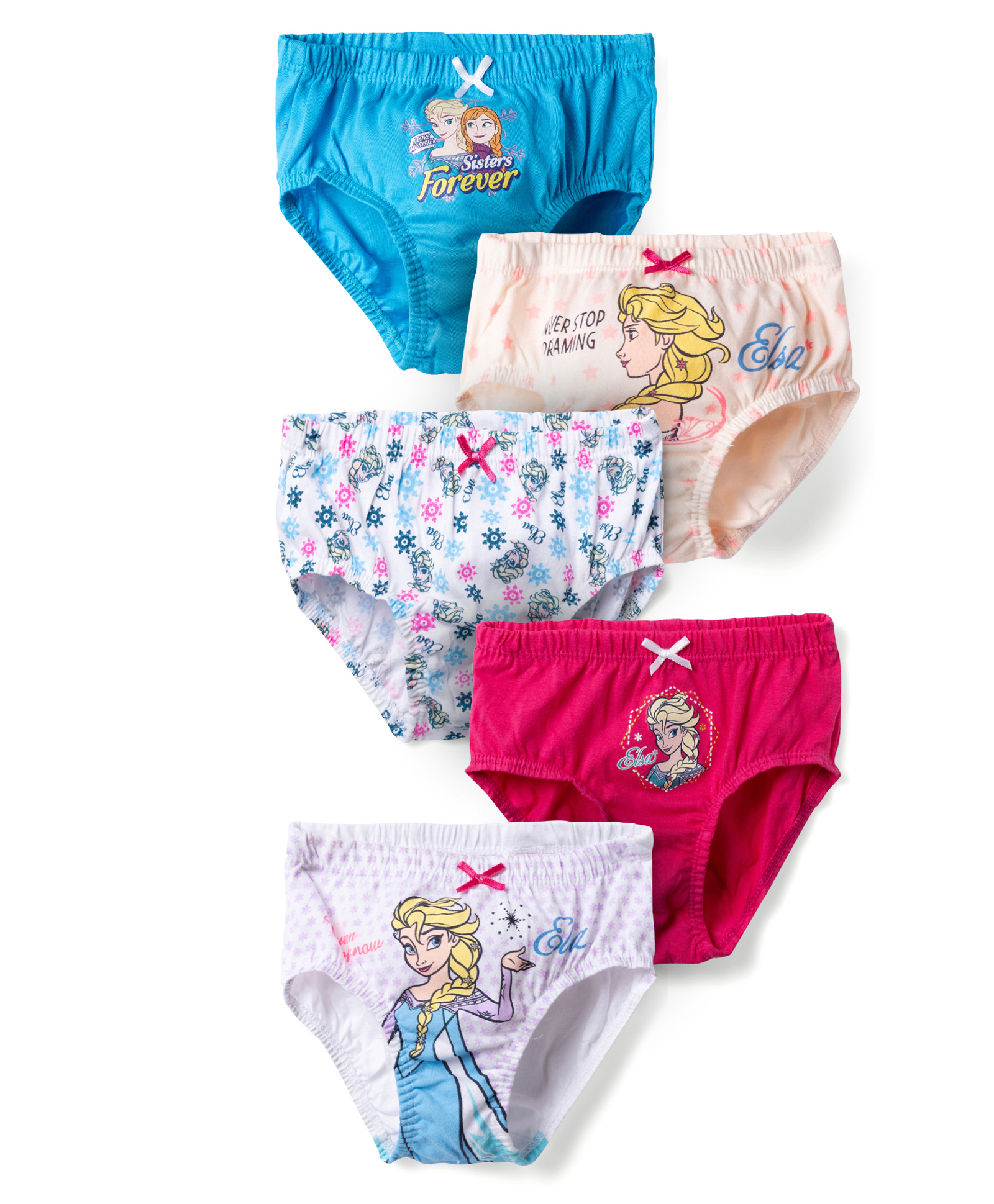 Disney By Bodycare Knit Panties With Disney Frozen Print Pack of 5 - White Blue & Red-picture-26