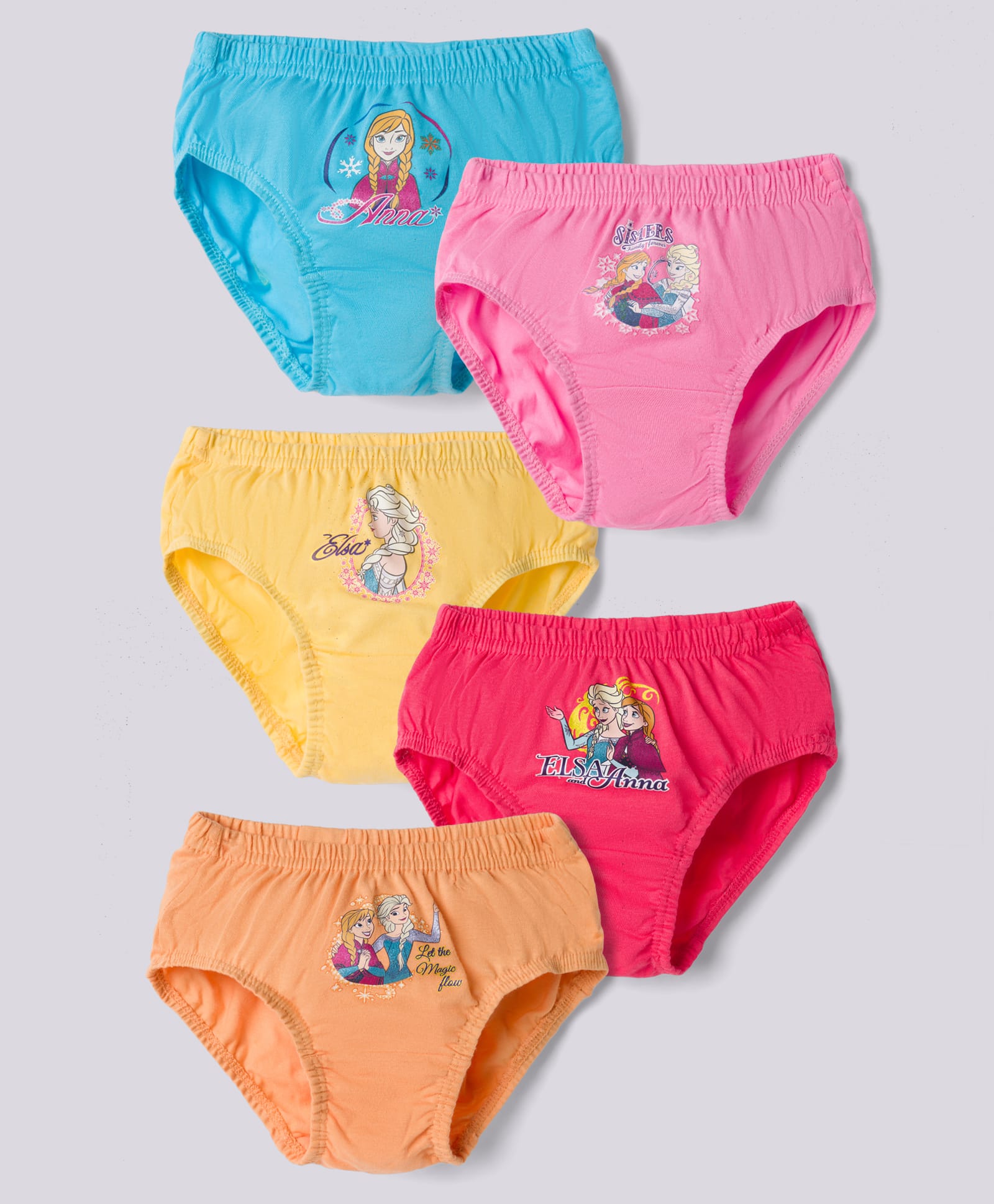 Disney By Bodycare Knitted Panties With Disney Frozen Graphic Pack Of 5 - Blue, Yellow & Red-picture-24