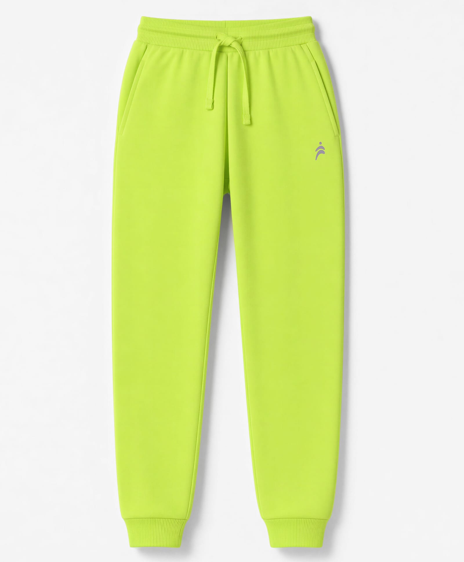 Pine Active Cotton Knit Full Length Solid Coloured Track Pant - Neon Green-picture-15