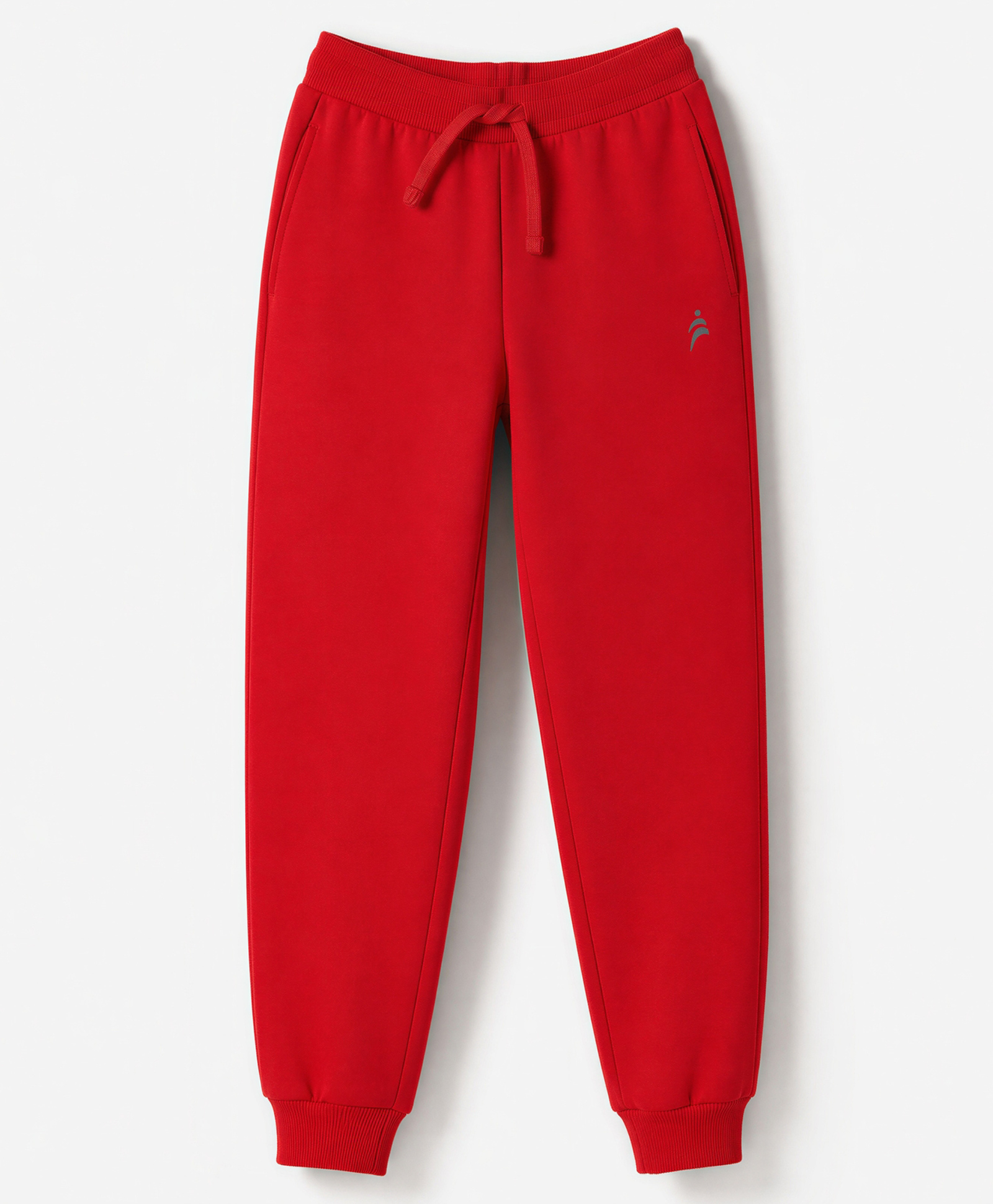 Pine Active Cotton Knit Full Length Solid Coloured Track Pant - Red-picture-25
