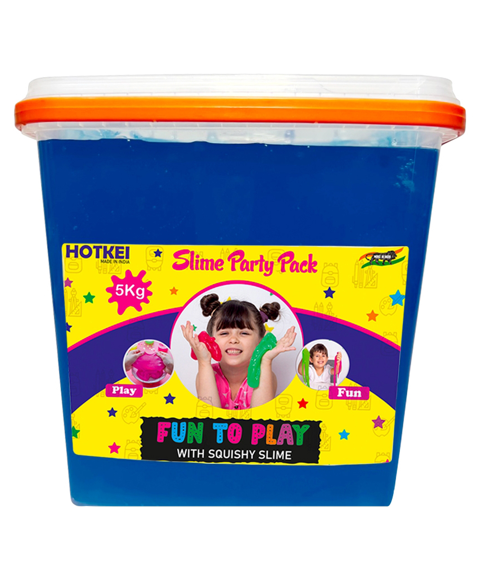 HOTKEI (5 Kg Slime) Blue Fruit Scented Big DIY Magic Toy Slimy Clay Gel Jelly Putty Set kit Toys for Boys Girls Kids Slime Party Pack Bucket-image-16
