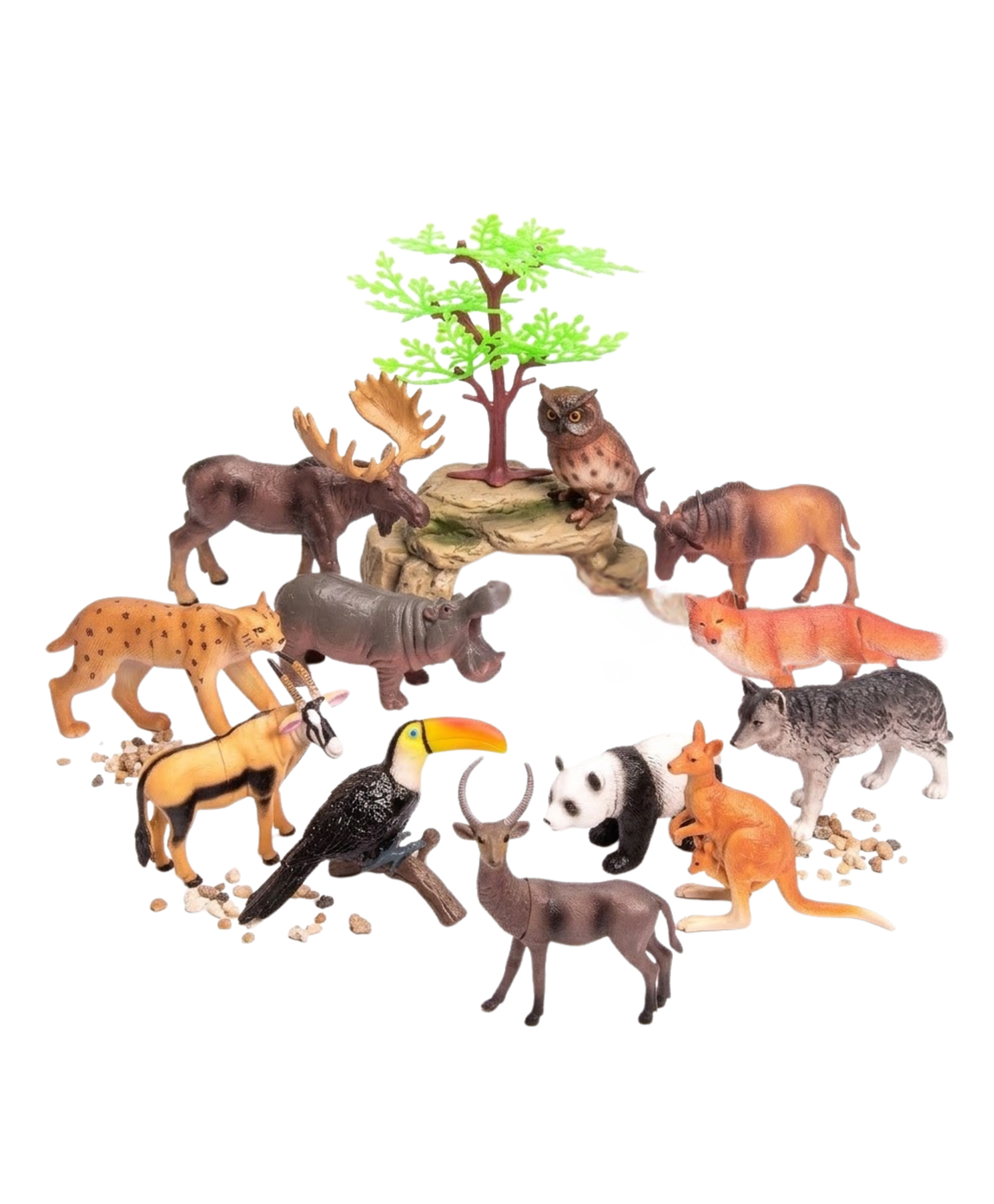 Crackles Jumbo Wild Animals Toys for Kids 12 Pc Big Size Jungle Safari & Zoo Animals Set | Large Realistic Animal Figurines | Educational Animal Toys for Learning, School Projects & Play Age 3+-image-35