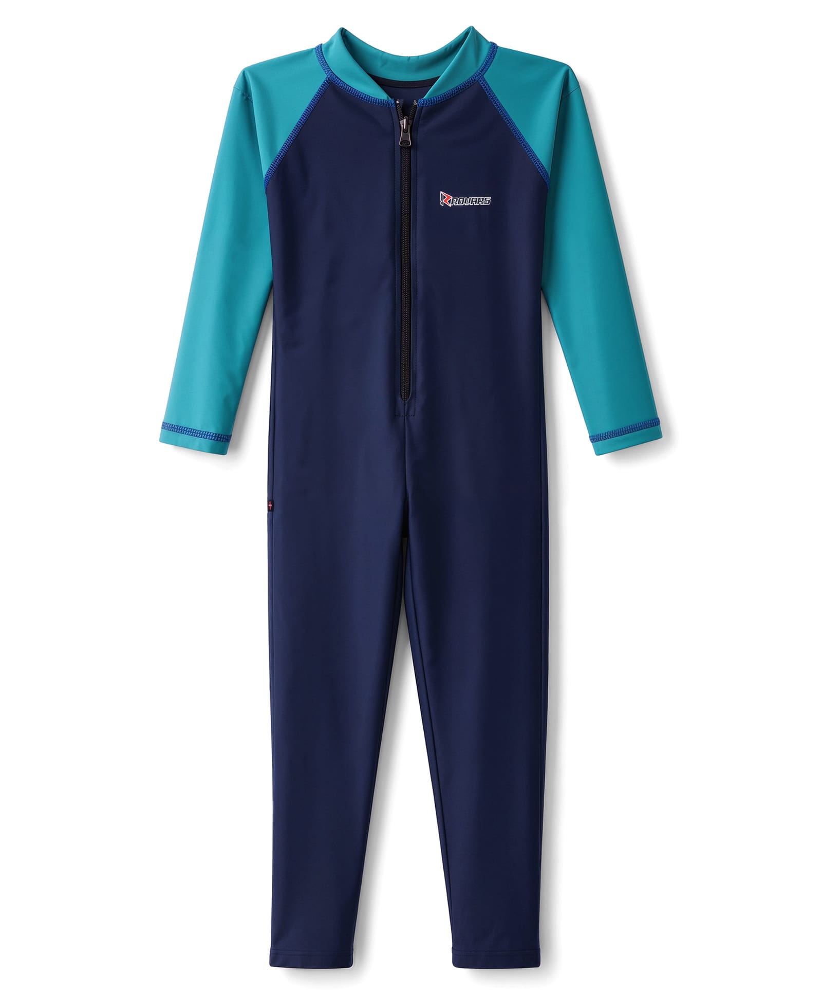 ROVARS Full Sleeves Bodysuit - Navy & Green-picture-9