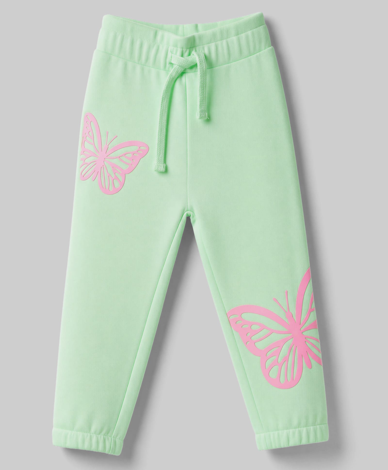 Babyhug Cotton Looper Knit Full Length Butterfly Printed Lounge Pant - Sea Green-picture-26