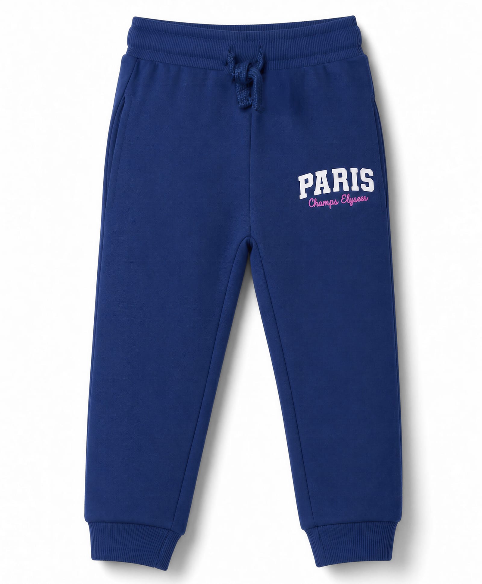 Babyhug Cotton Looper Knit Full Length Paris Printed Lounge Pant - Navy Blue-image-24