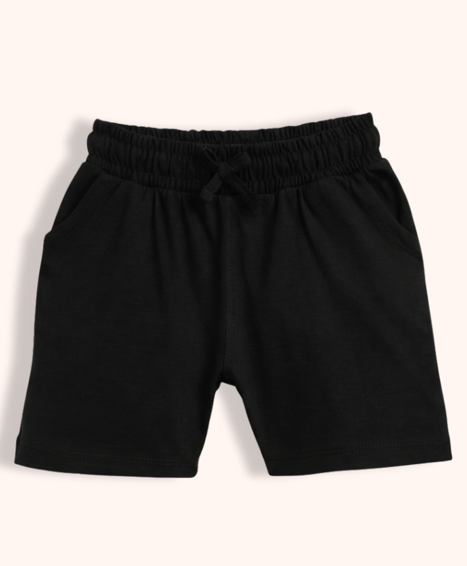 Orange Sugar 100% Cotton Knit Solid Shorts - Black-picture-35