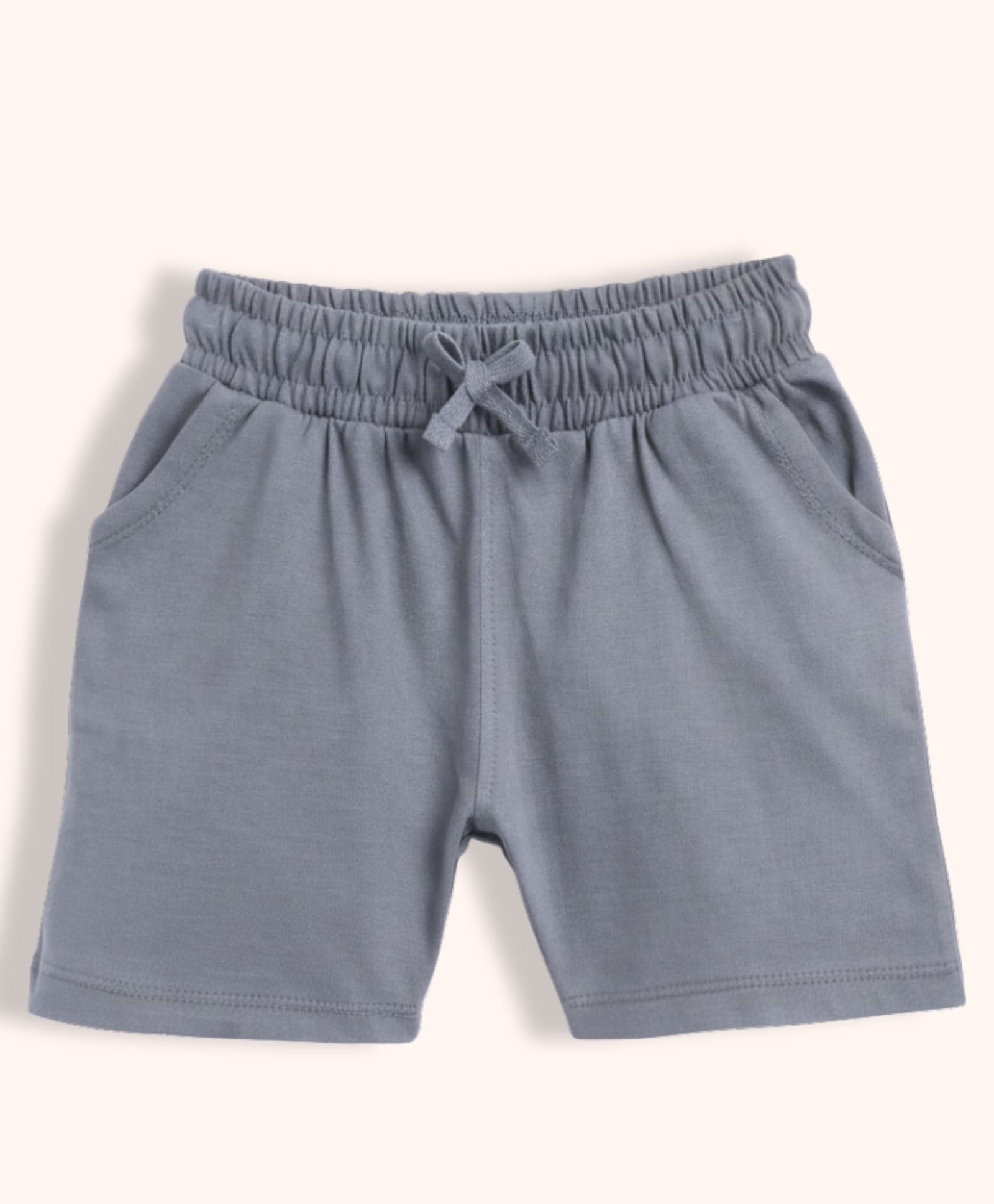 Orange Sugar 100% Cotton Knit Solid Shorts - Grey-picture-31