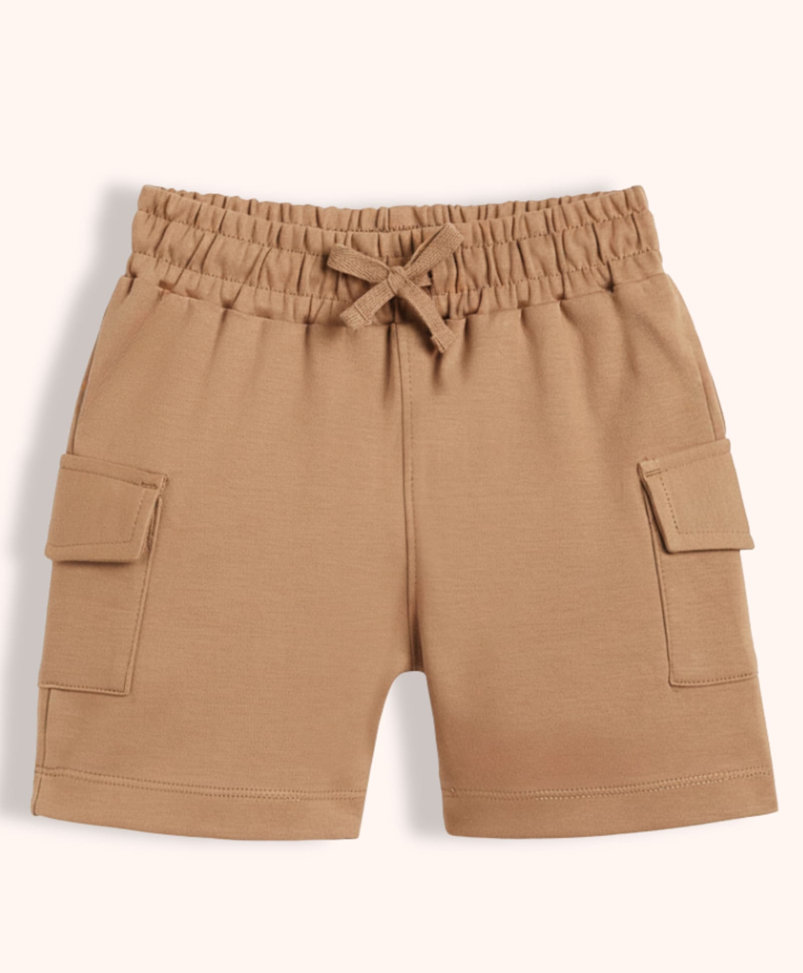 Orange Sugar 100% Cotton Knit Solid Cargo Shorts - Light Brown-picture-10