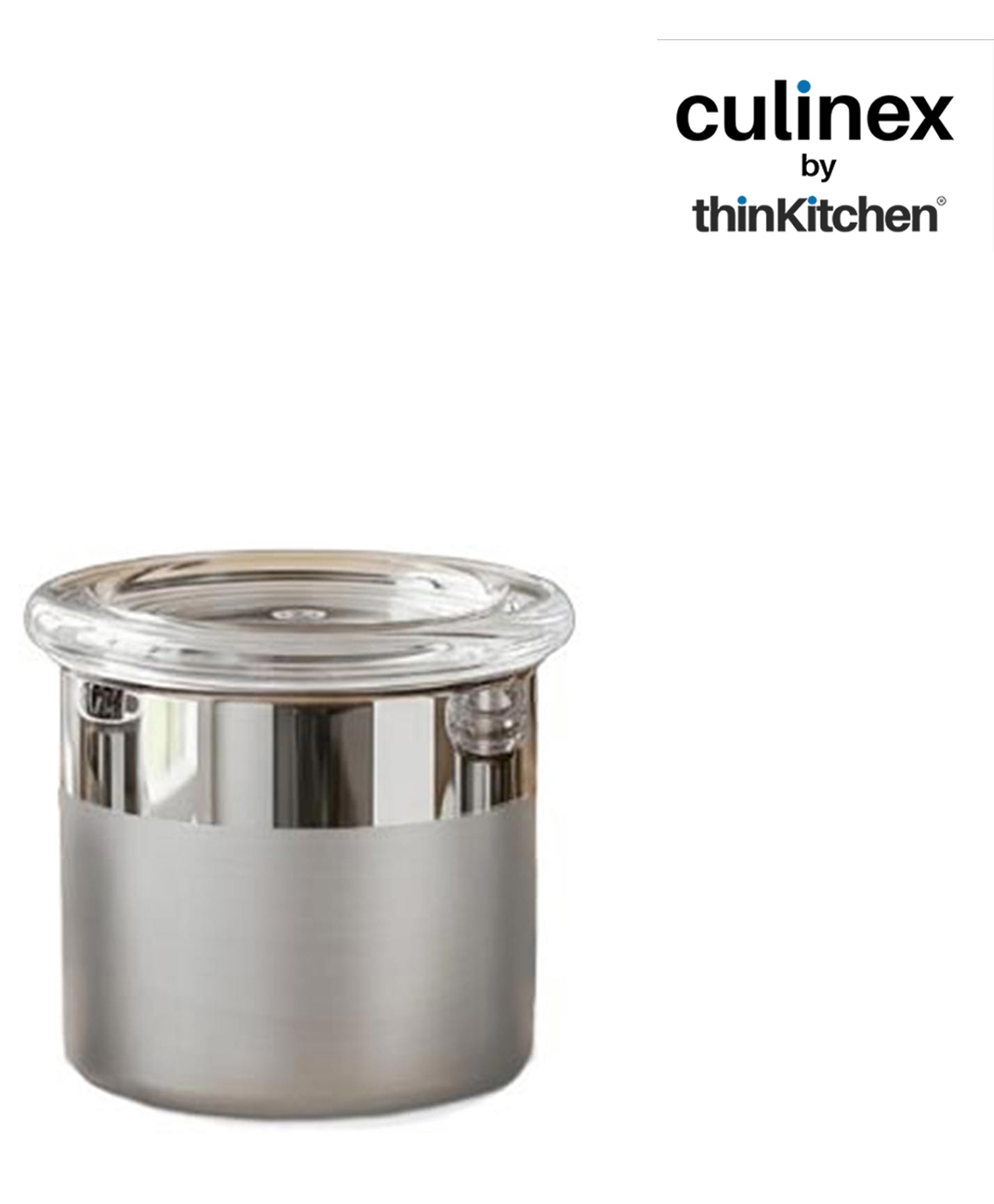 Culinex by thinKitchen 18/8 Stainless Steel Airtight Storage Container with Acrylic Lid, 100ml (5x6cm) | Dual Finish Spice, Herb & Kitchen Canister | Space-Saving Dabba by thinKitchen-picture-34