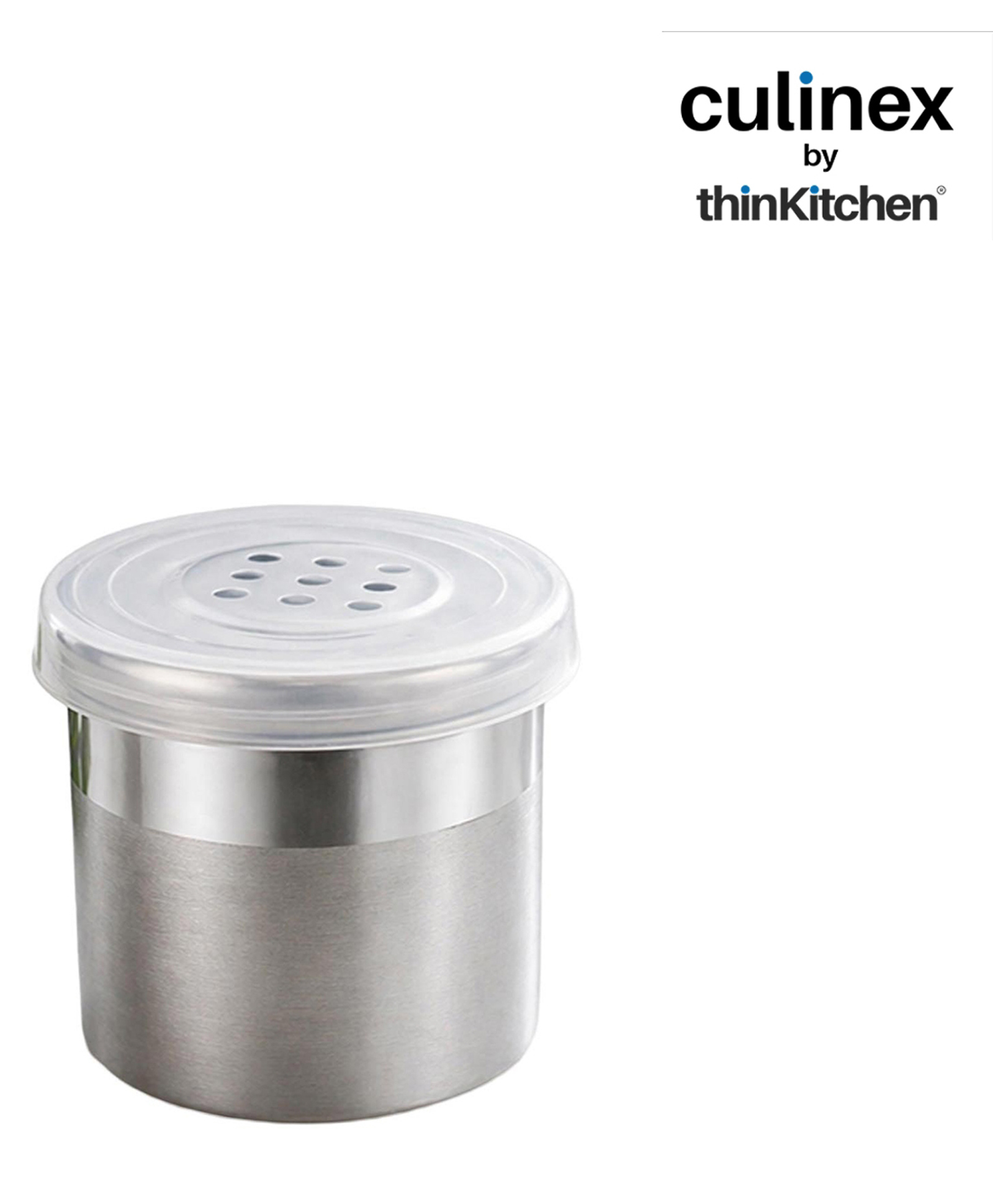 Culinex by thinKitchen Stainless Steel Coarse Seasoning Dispenser, 120ml (6x5cm) | Salt, Pepper, Herbs & Masala Sprinkler with Lid | Dual Finish Container by thinKitchen-picture-17