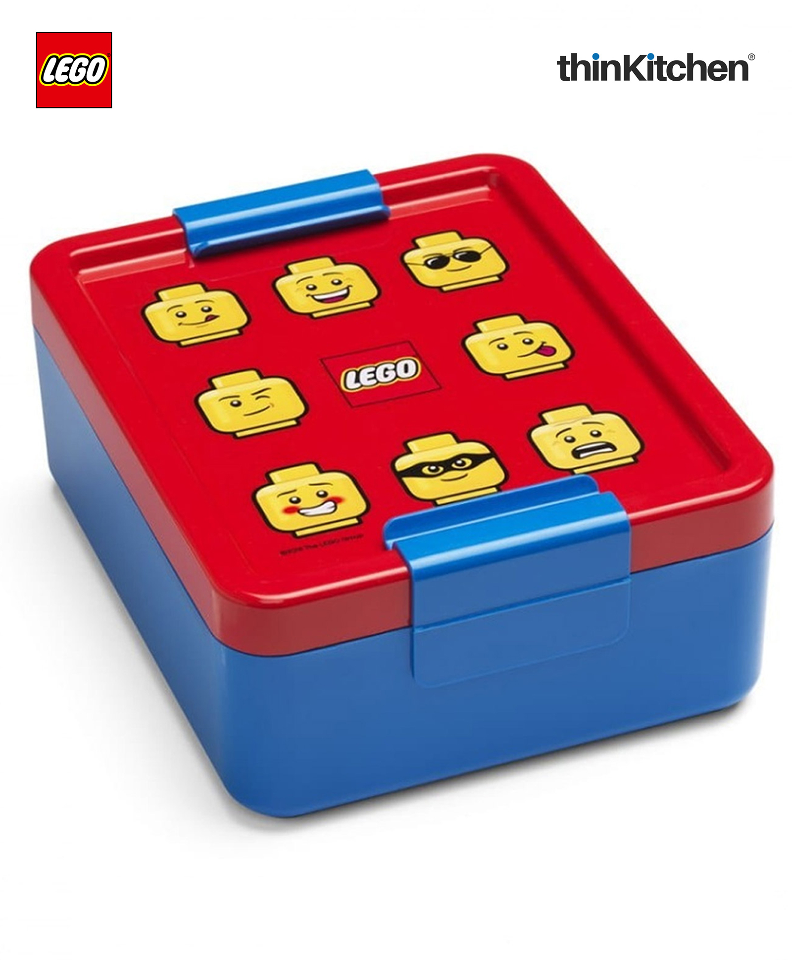 LEGO Iconic Lunch Box with Divider 1.7L (Red & Blue) | Kids Lunch Box for School, Snack Box & Meal Prep Container | BPA Free, Dishwasher Safe, Travel Lunchbox for Kids & Adults-image-31