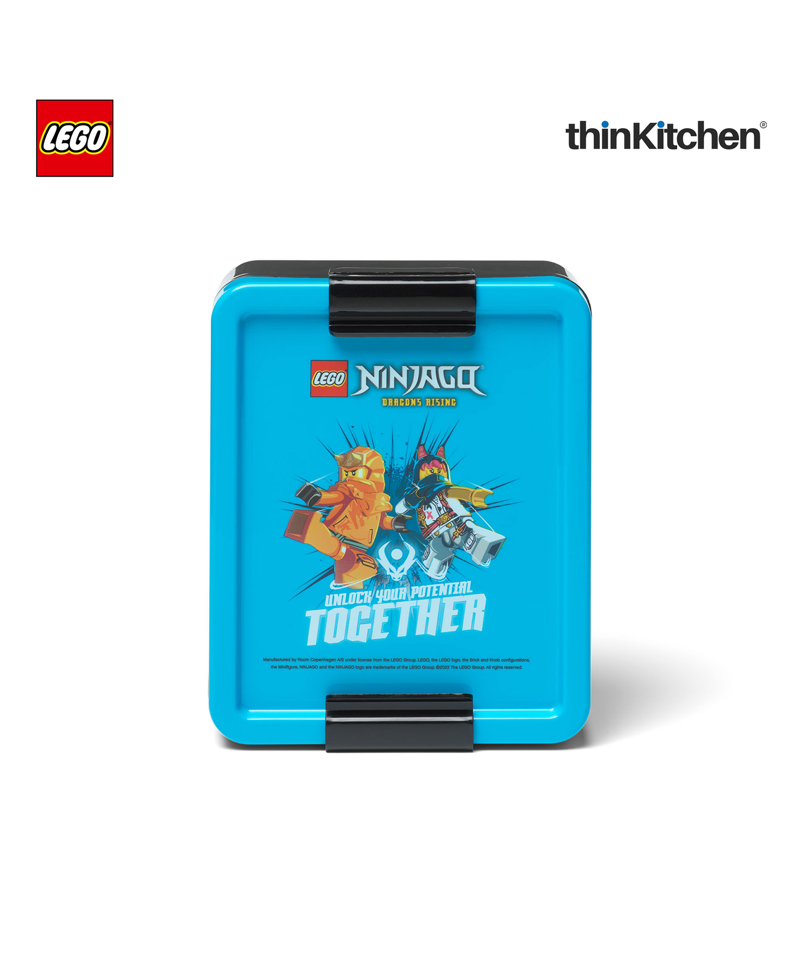 LEGO Ninjago Series Lunch Box with Divider 1.7L (Blue & Black) | Kids Lunch Box for School, Snack Box & Meal Prep Container | BPA Free, Dishwasher Safe, Travel Lunchbox for Kids & Adults-picture-10