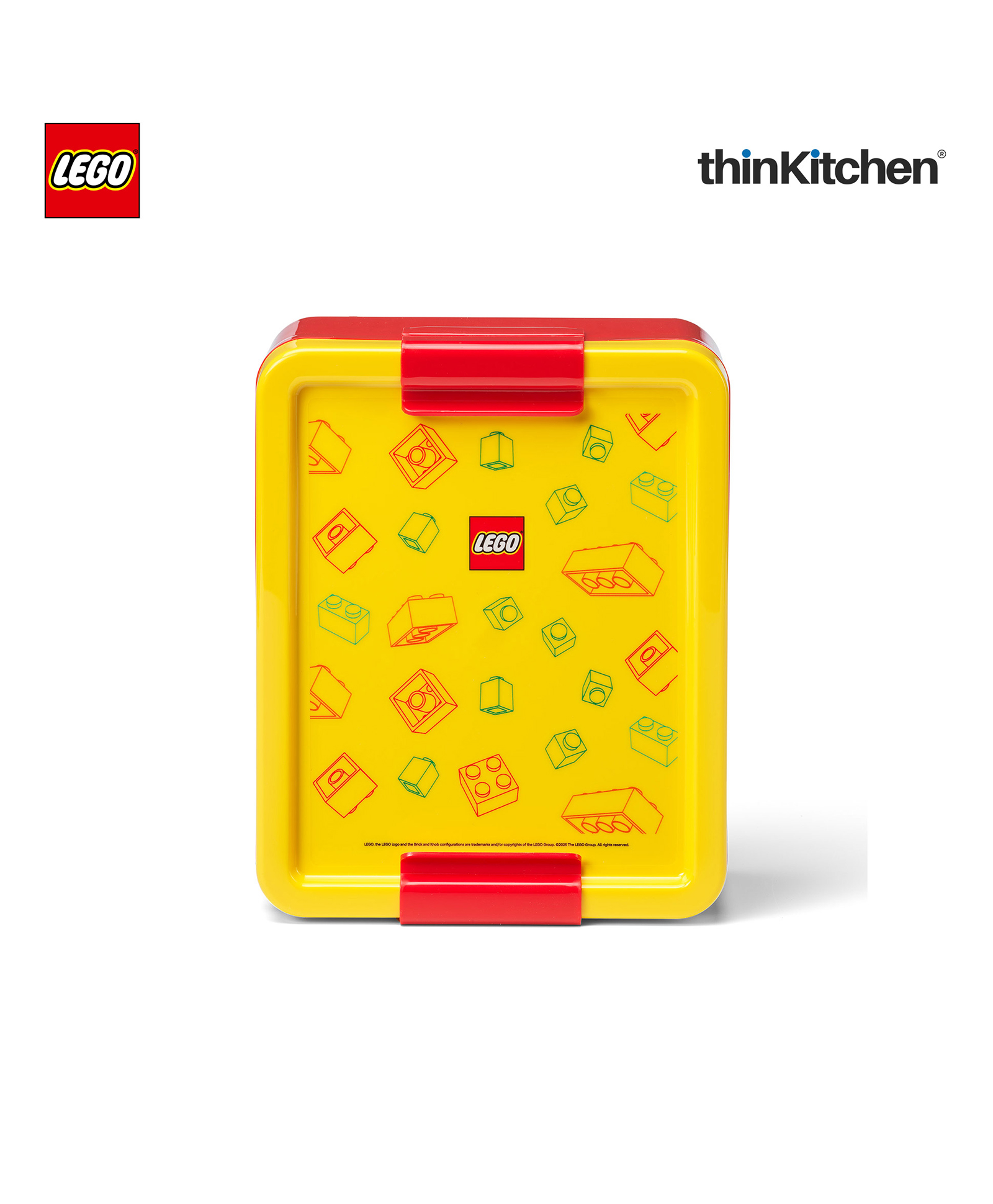 LEGO Brick Art Line Series Lunch Box with Divider 1.7L (Red & Yellow) | Kids Lunch Box for School, Snack Box & Meal Prep Container | BPA Free, Dishwasher Safe, Travel Lunchbox for Kids & Adults-image-27