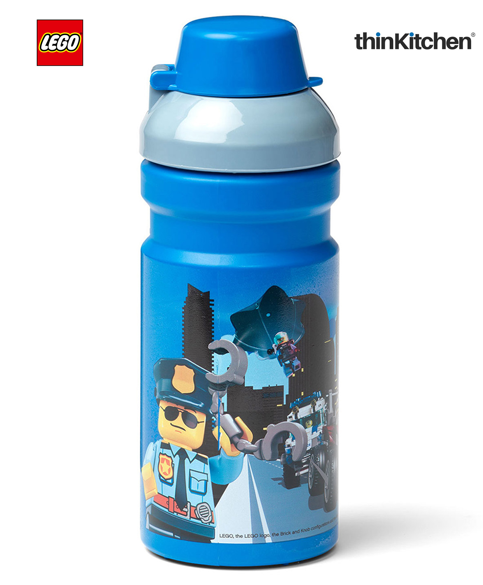 LEGO City Series Kids Water Bottle 390ml with Flip Top Covered Spout | BPA Free Drinking Bottle for Boys & Girls | Leak Resistant Small School Bottle for Kids, Toddlers-image-29