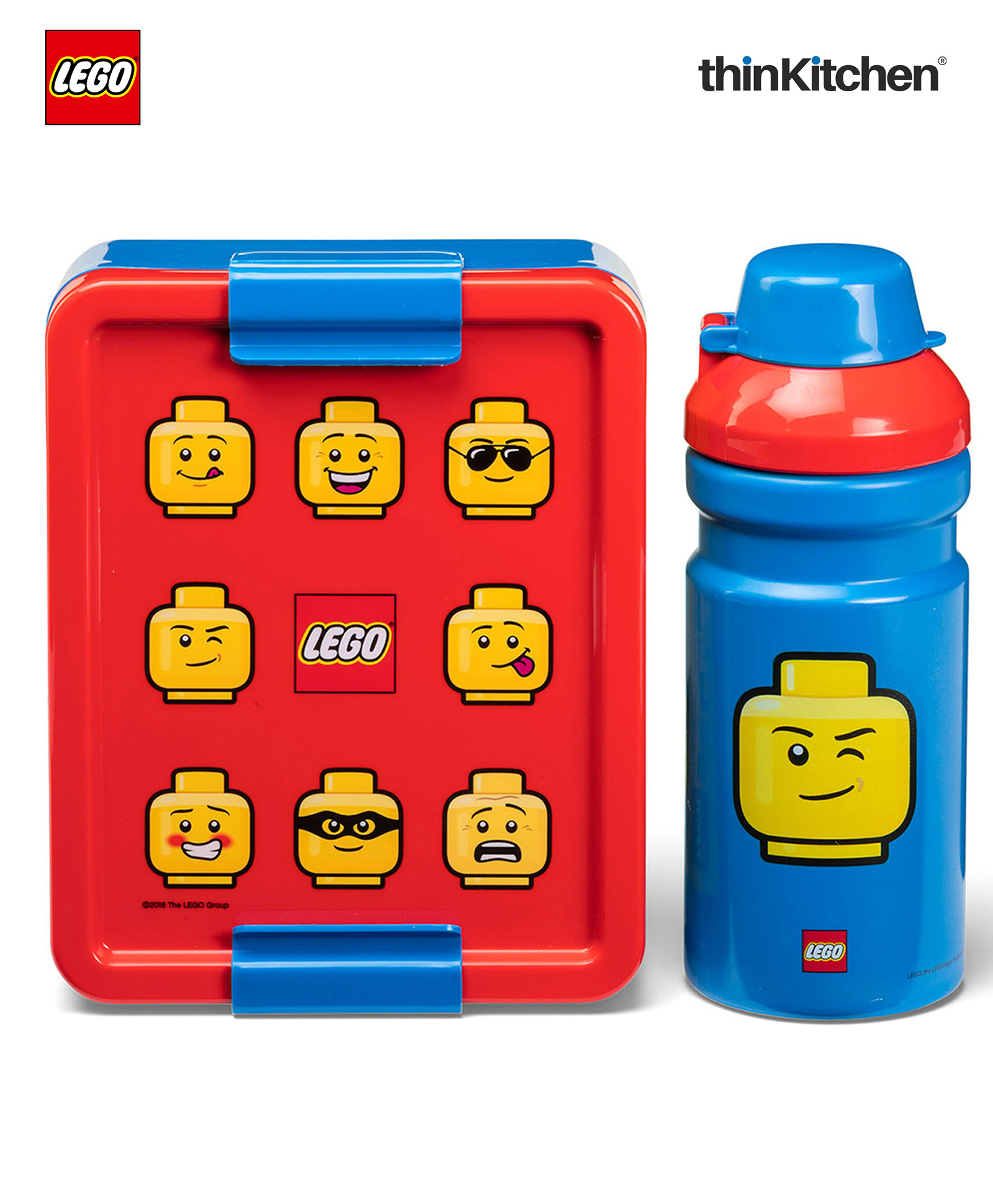 LEGO Iconic Lunch Set with 390ml Water Bottle & 1.7L Lunch Box | Kids Lunch Box Combo for School | BPA Free Food Storage Container, Meal Prep & Travel Lunch Set for Kids & Adults-picture-10
