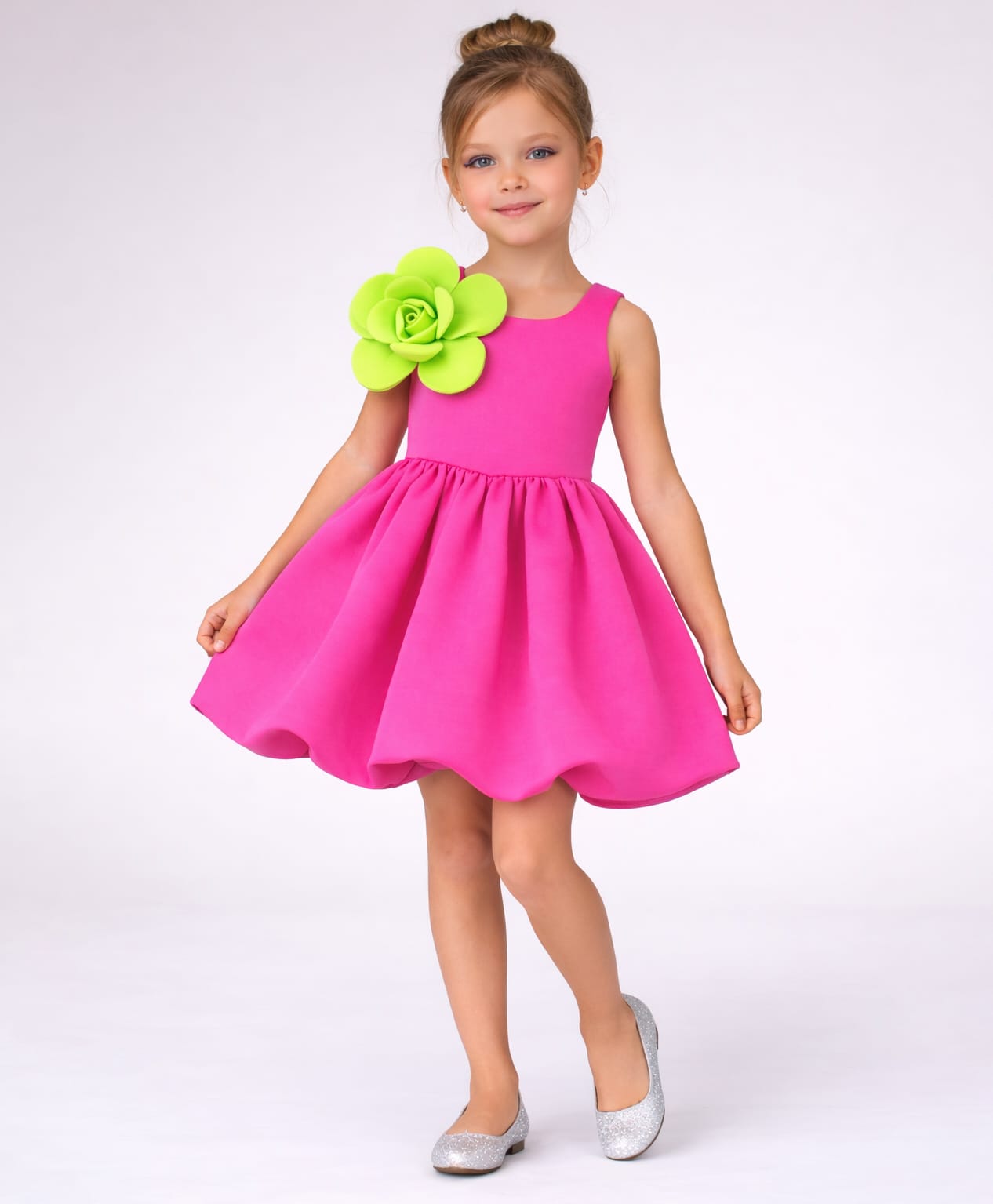 ZIP ZAP ZOOP Knit Sleeveless Floral Applique Detailed Dress - Pink-picture-26