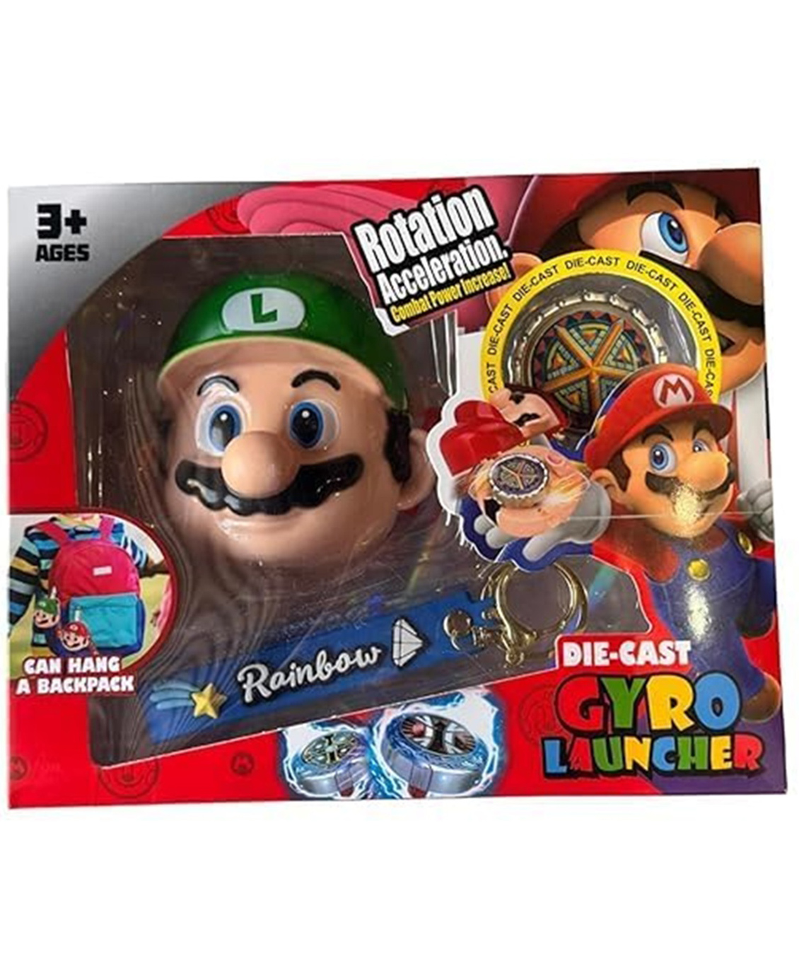 AKN TOYS Superhero Style Gyro Launcher Toy Set Die Cast Metal Spinning Top with Character Case - PACK OF 1 - ( COLOR AND DESIGN MAY VARY )-image-43