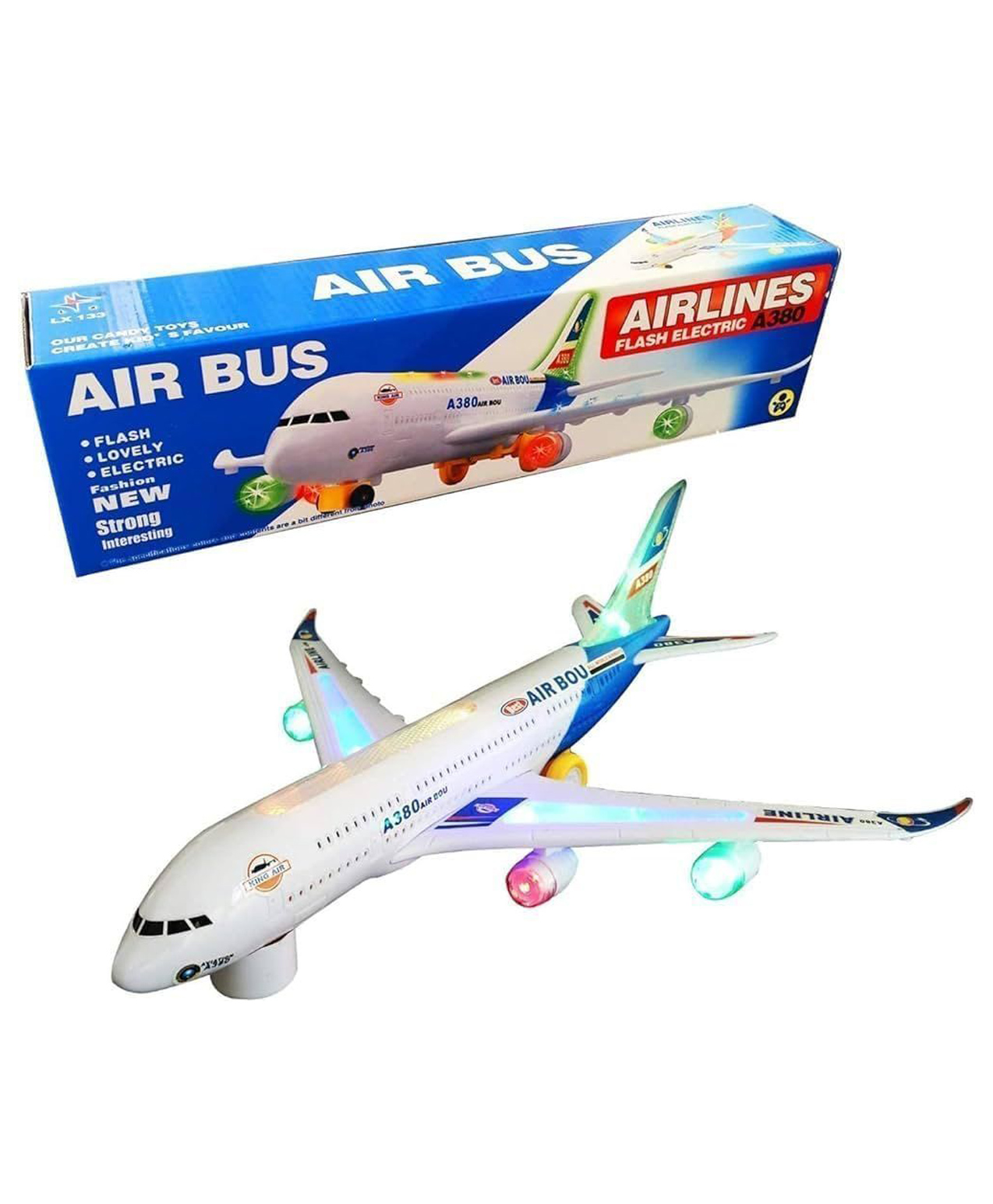 AKN TOYS Battery Operated Musical Aeroplane Toy for Kids with Flashing Light and Sound - PACK OF 1 - ( COLOR AND DESIGN MAY VARY )-image-34