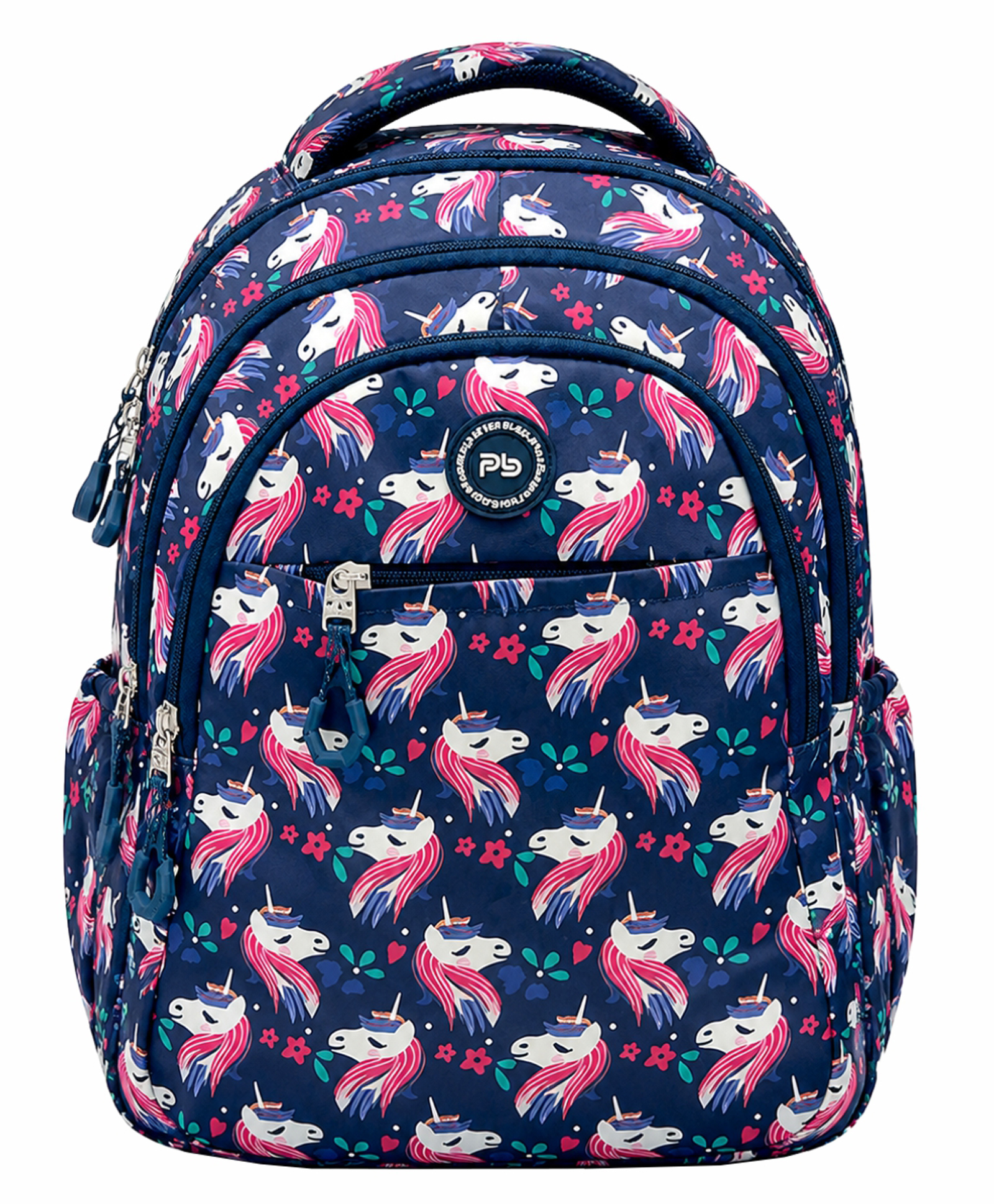 Pearlbags 14 Inches Sigma 13L Printed Backpack , 3 Compartments, Bottle Holder, Organizer, Premium Fabric, Water Resistant , School Bag for Boys and Girls Blue-picture-47