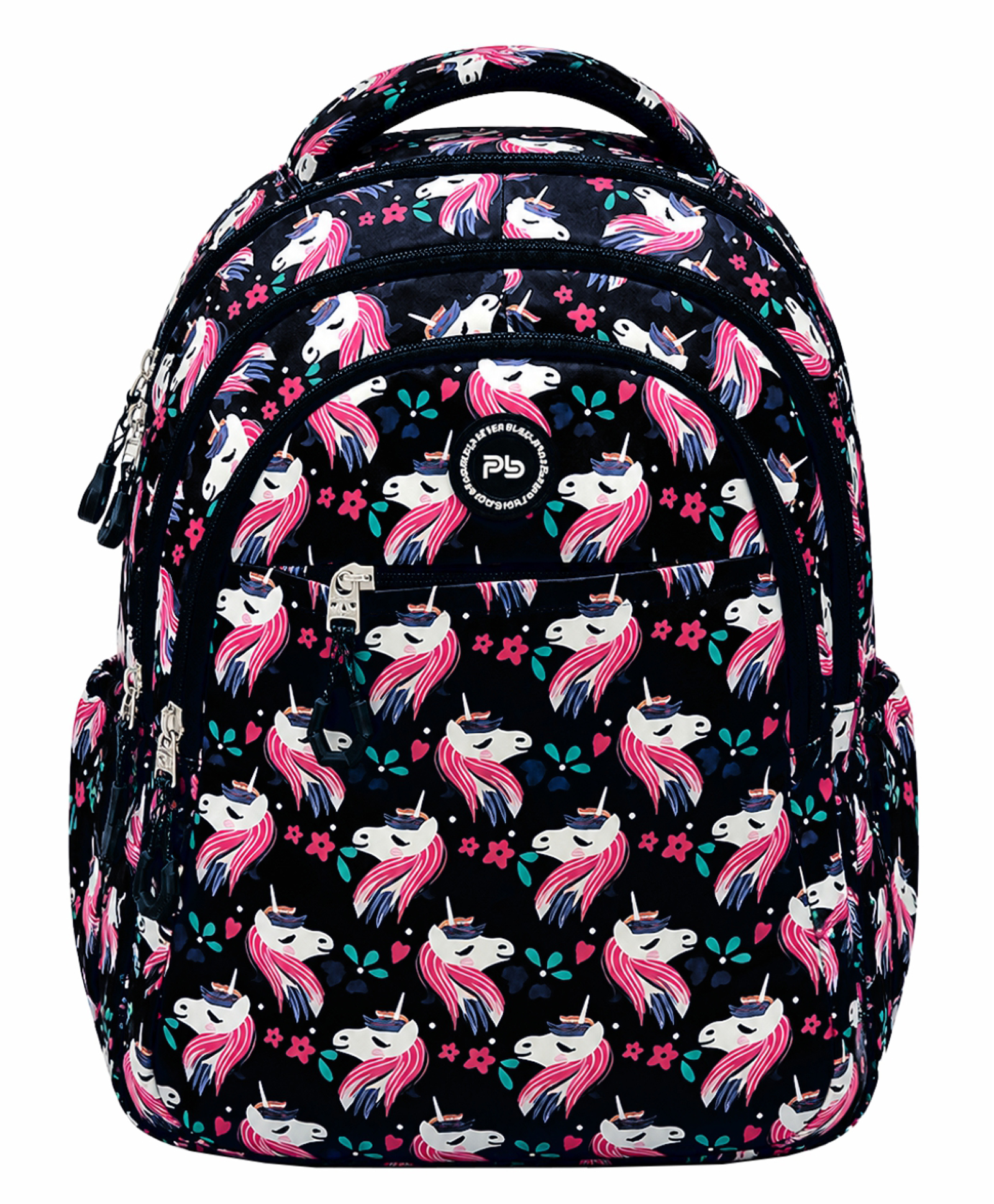 Pearlbags 14 Inches Sigma 13L Printed Backpack , 3 Compartments, Bottle Holder, Organizer, Premium Fabric, Water Resistant , School Bag for Boys and Girls Black- Height 14 Inches-image-34