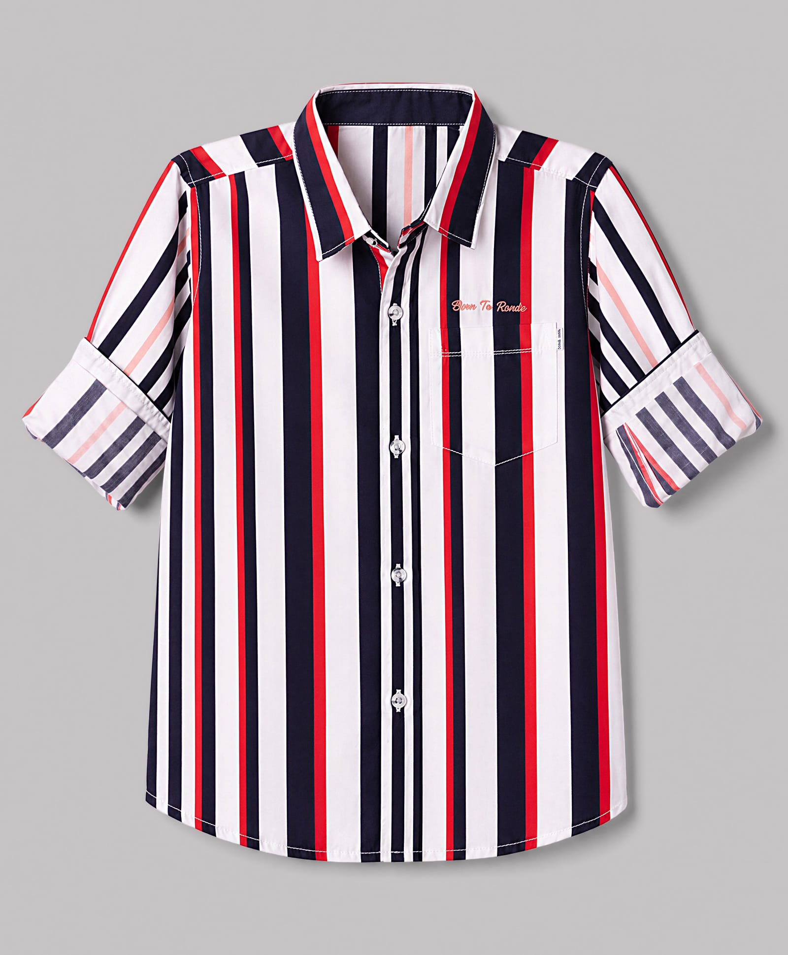Ruff Poplin Woven Full Sleeves Striped Shirt - Red-picture-25