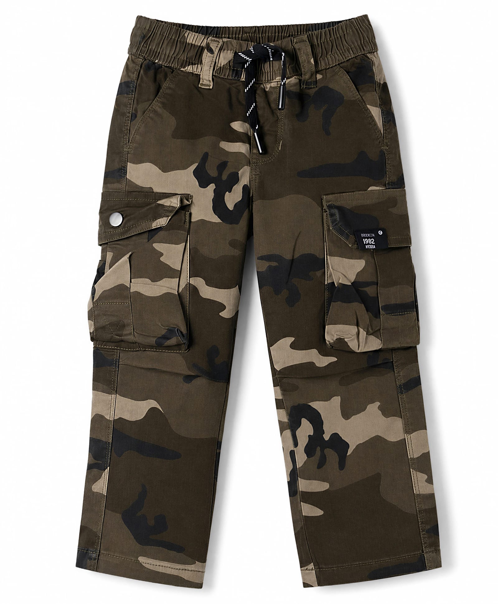 Ruff Twill Woven Full Length Camouflage Printed Cargo - Olive Green-picture-23