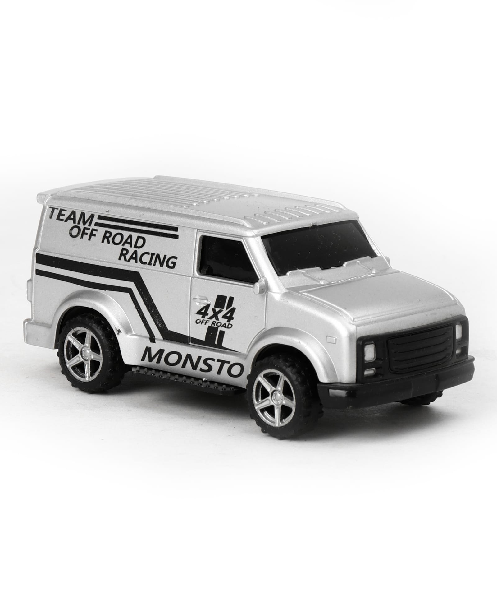 Monsto Pull Back Racing Toy Car -Silver-picture-3