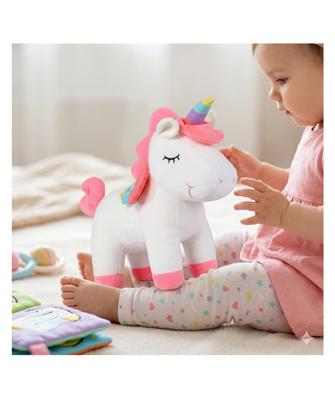 GoldenHub 30 cm Sleeping Unicorn Soft Stuffed Multicolour Toys For Kids-picture-37